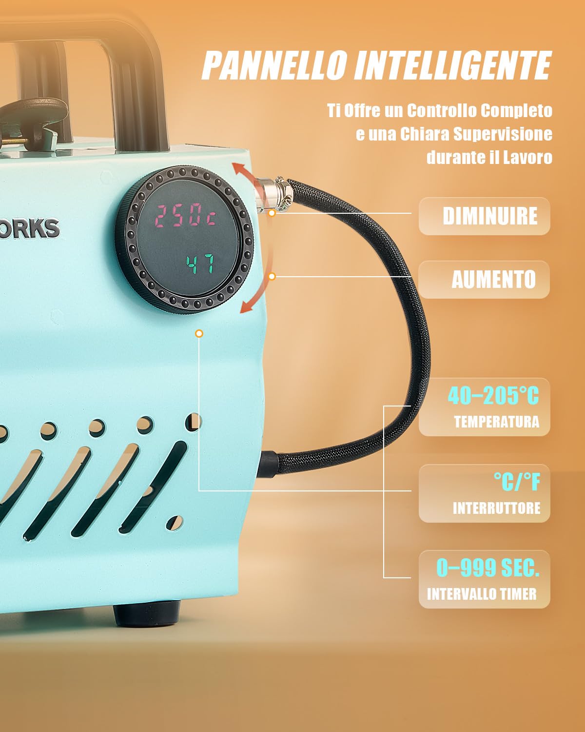 CREWORKS Pressa a Caldo per Tazze 265-440 ml Mini Pressa Tazze per Sublimazione Termopressa per Tazze Portatile con LCD Controllo della Manopola Tempo e Temperatura Regolabile per Bicchieri Tazze