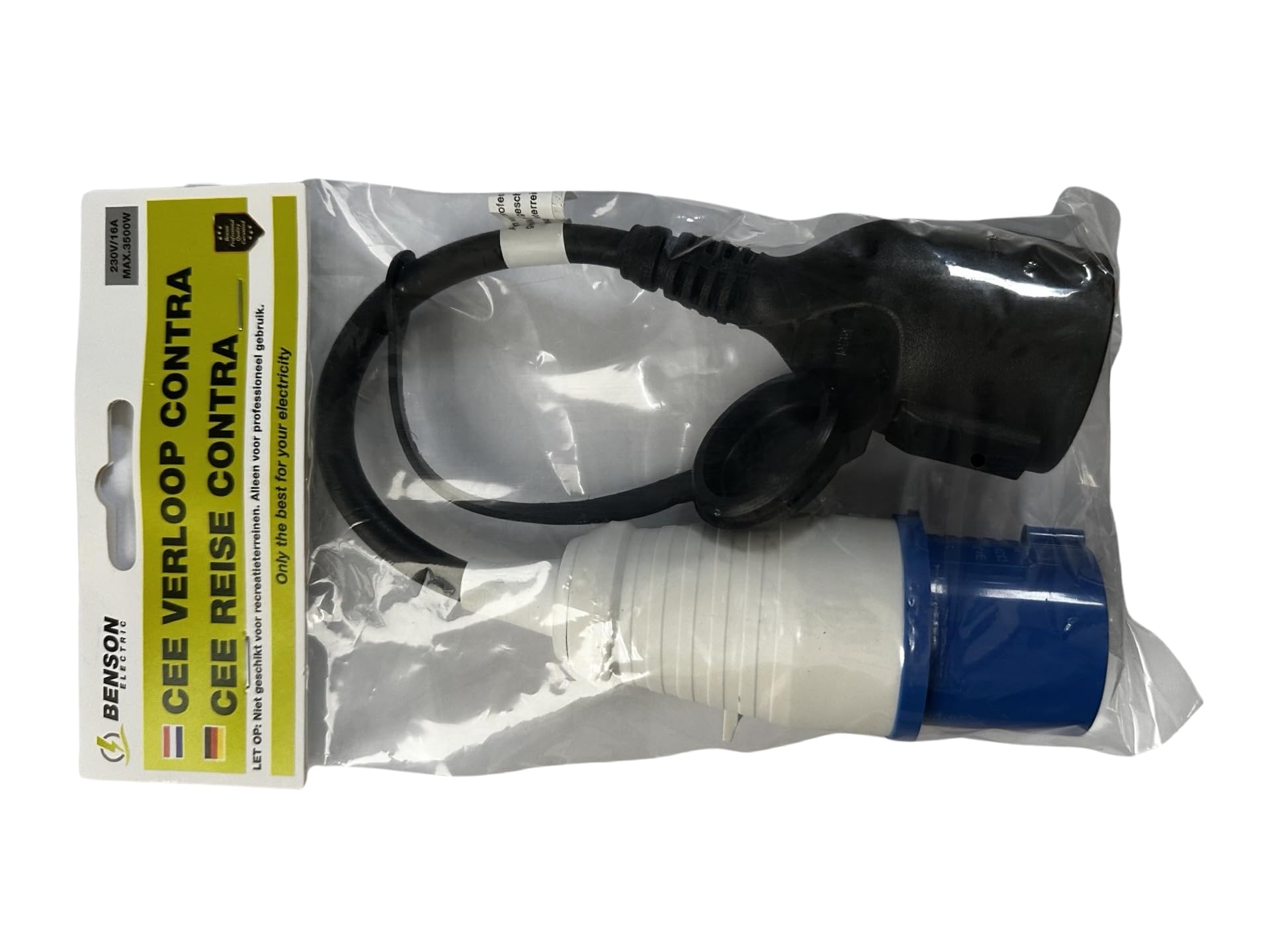 Set di 3 adattatori CEE, spina Schuko, presa CEE
