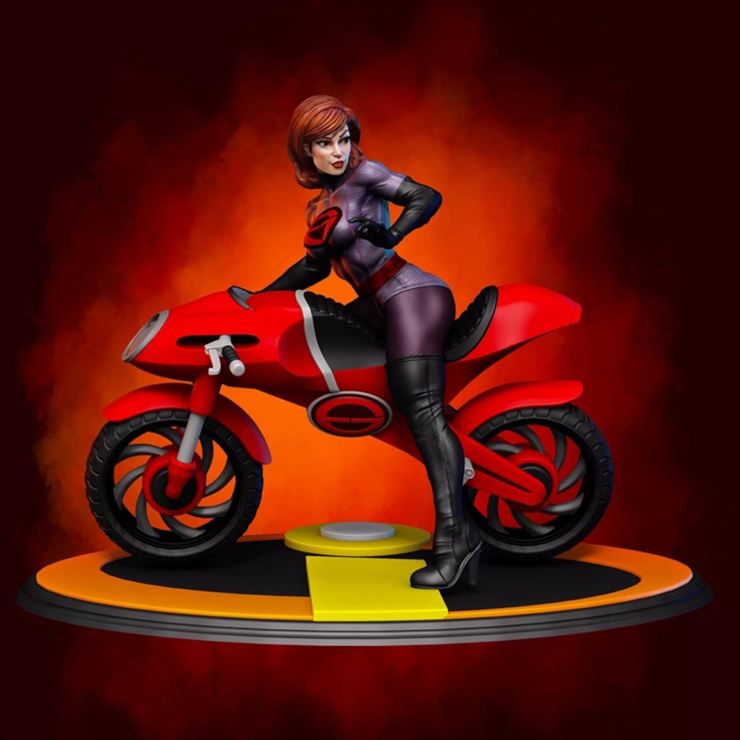 ZHANGJING 1/24 75mm 1/18 100mm Modello in Resina Ragazza sul Motociclo Pilota Figura Smontato Non Verniciato RA-329