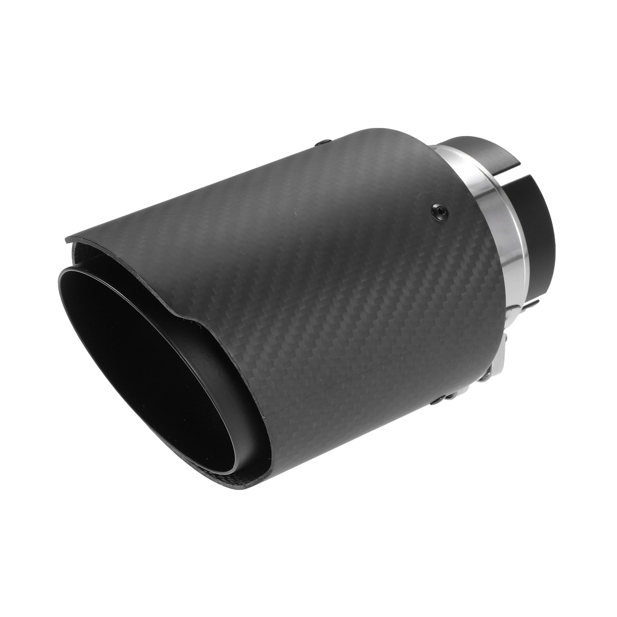 QUARKZMAN Auto Scarico Punta Coda Tubo, 2.4" Aspirazione Carbonio fibre Opaco Nero
