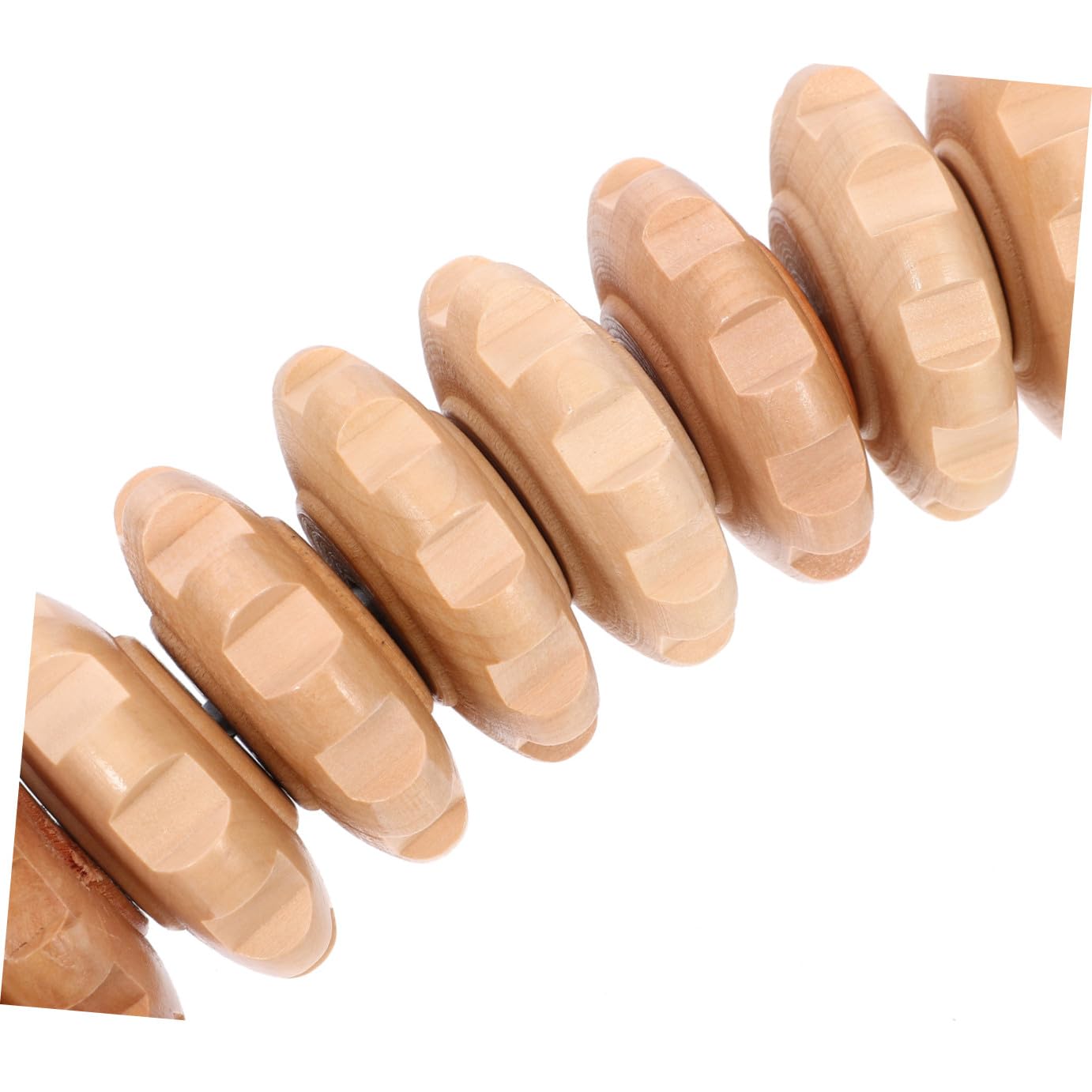 Ipetboom Holzmassage Schultermassagegerät mit Massagerolle Multifunktionaler Körperroller für Akupunkturmassage Leichtes Design Geeignet für Nacken und Beine im Home Supply