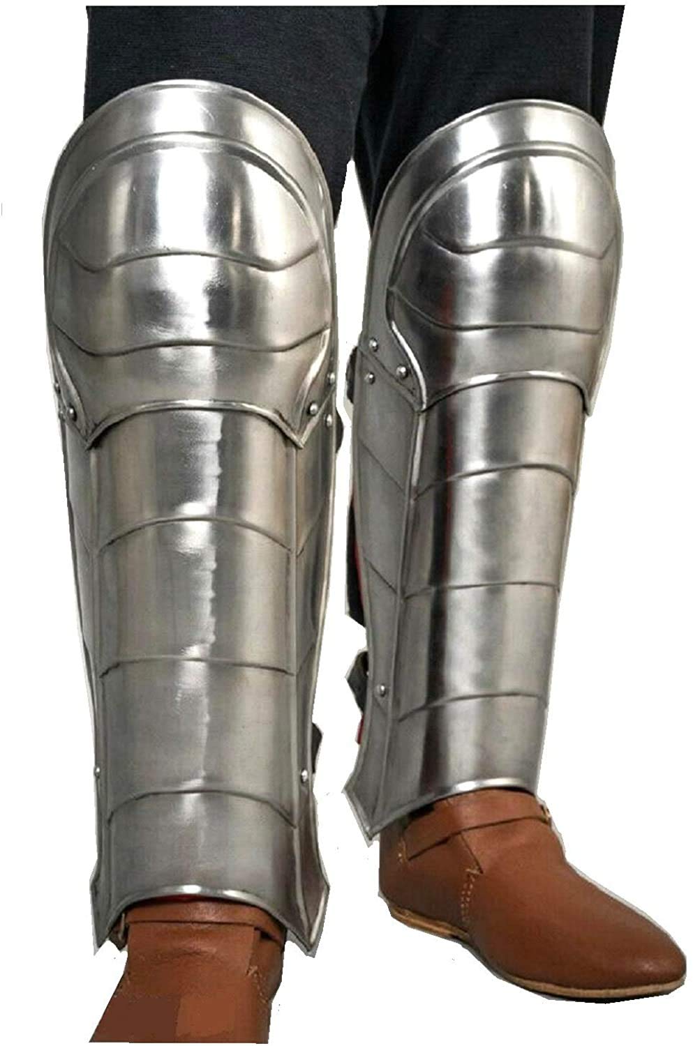 Medieval Steel Warrior Gothic Leg Armor FULL SET Knight Greaves Armor Cosplay