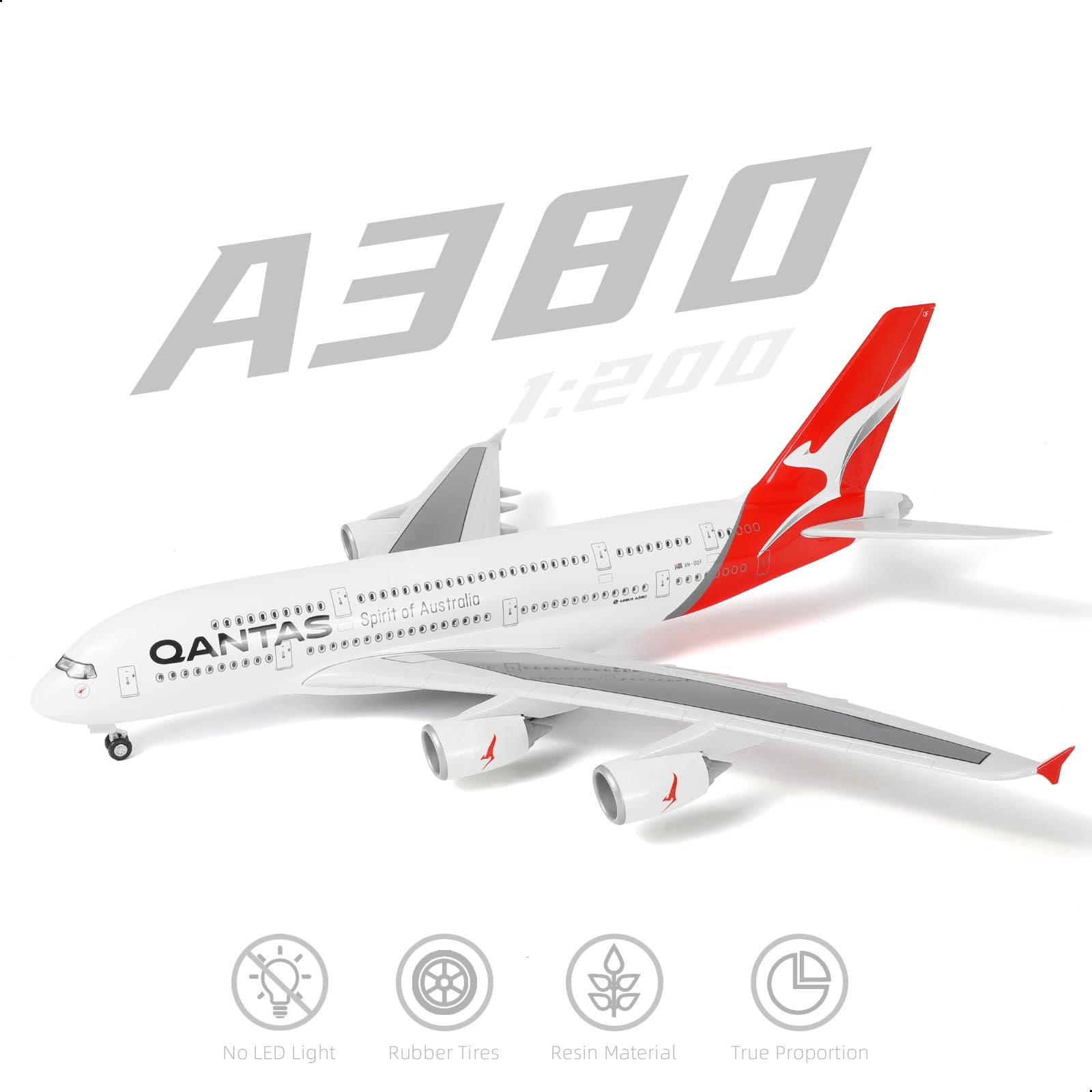 QANTAS エアバス A380 1:200 スケール 模型 未組立品 希少品 Amazon.co.jp: 1/200 スケール 36.5CM 飛行機 380 A380 カンタス