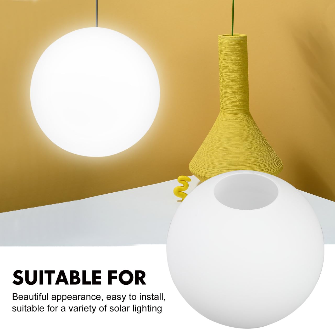 Angoily Abat-Jour De Rechange En Verre Givré Couvercle Lumineux Sphérique Pour Plafonnier Diffuseur De Lumière Rond 15.00 Cm Accessoire Pour Lampe Intérieur Chambre Et Salon