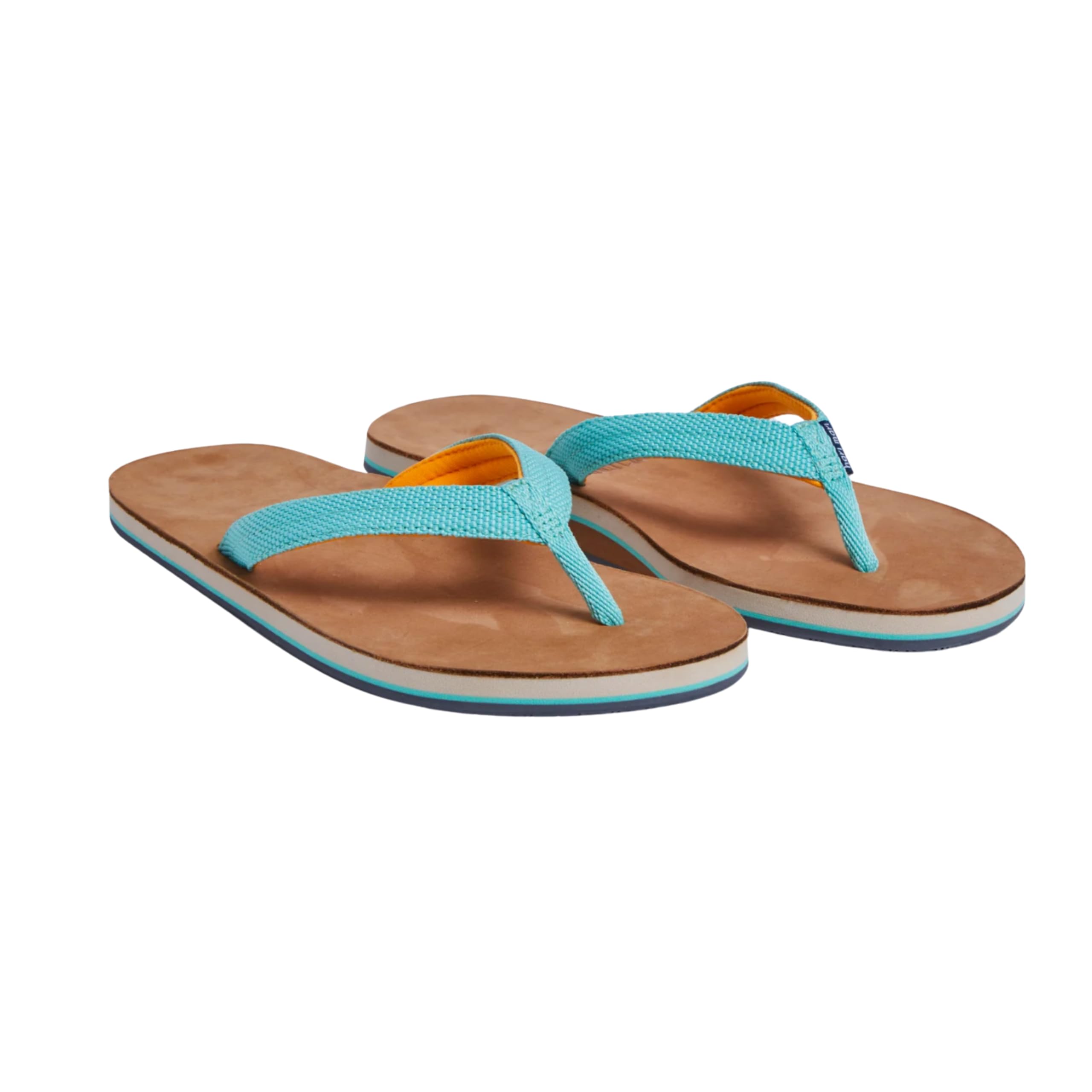 Hari Mari- Scouts- Women’s Nubuck Leather Flip Flops With Nylon Webbing Strap- No Break Ins, Firm Arch Support, and Beveled Edge to Reduce Tripping