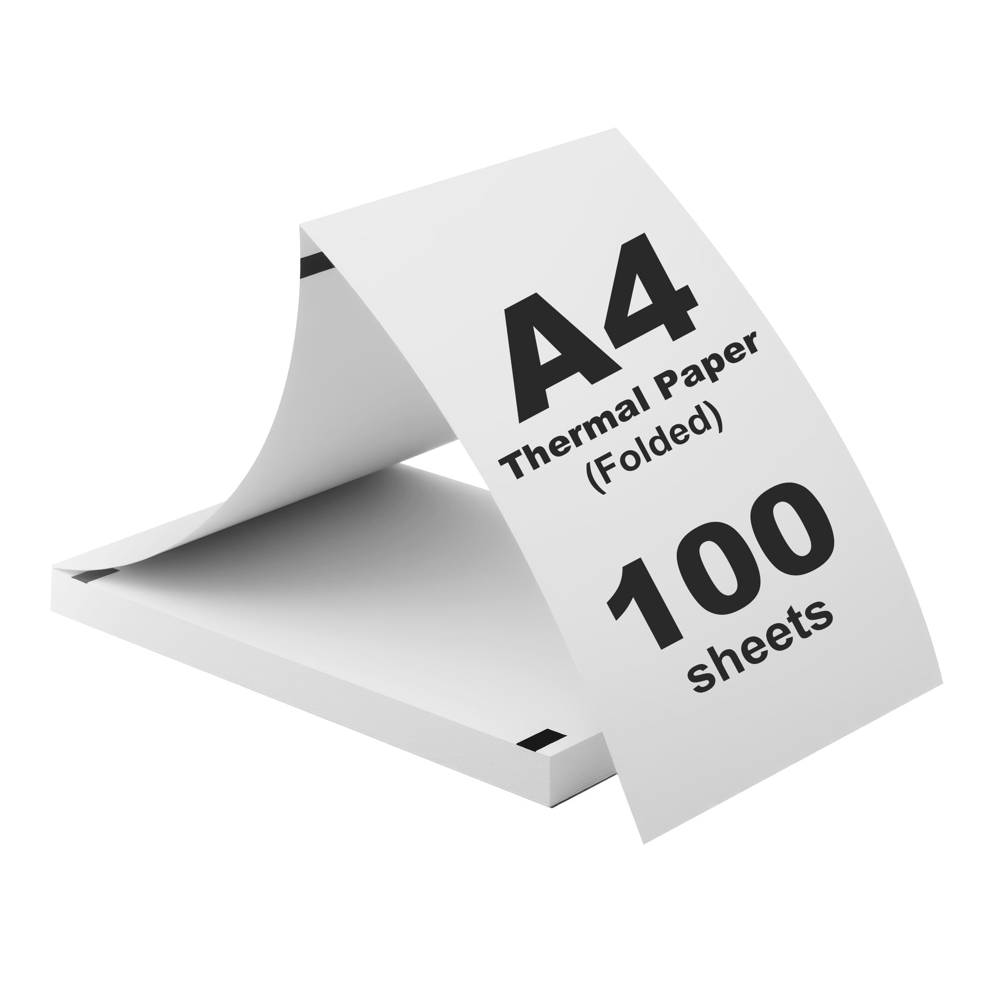 (100 Hojas) Papel Termico Impresora A4,Papel Térmico Plegable,Compatible con La Mayoría de Impresoras Térmicas A4,Sin BPA, de Secado Rápido,Adecuado para Documentos, Sitios Web y Fotos