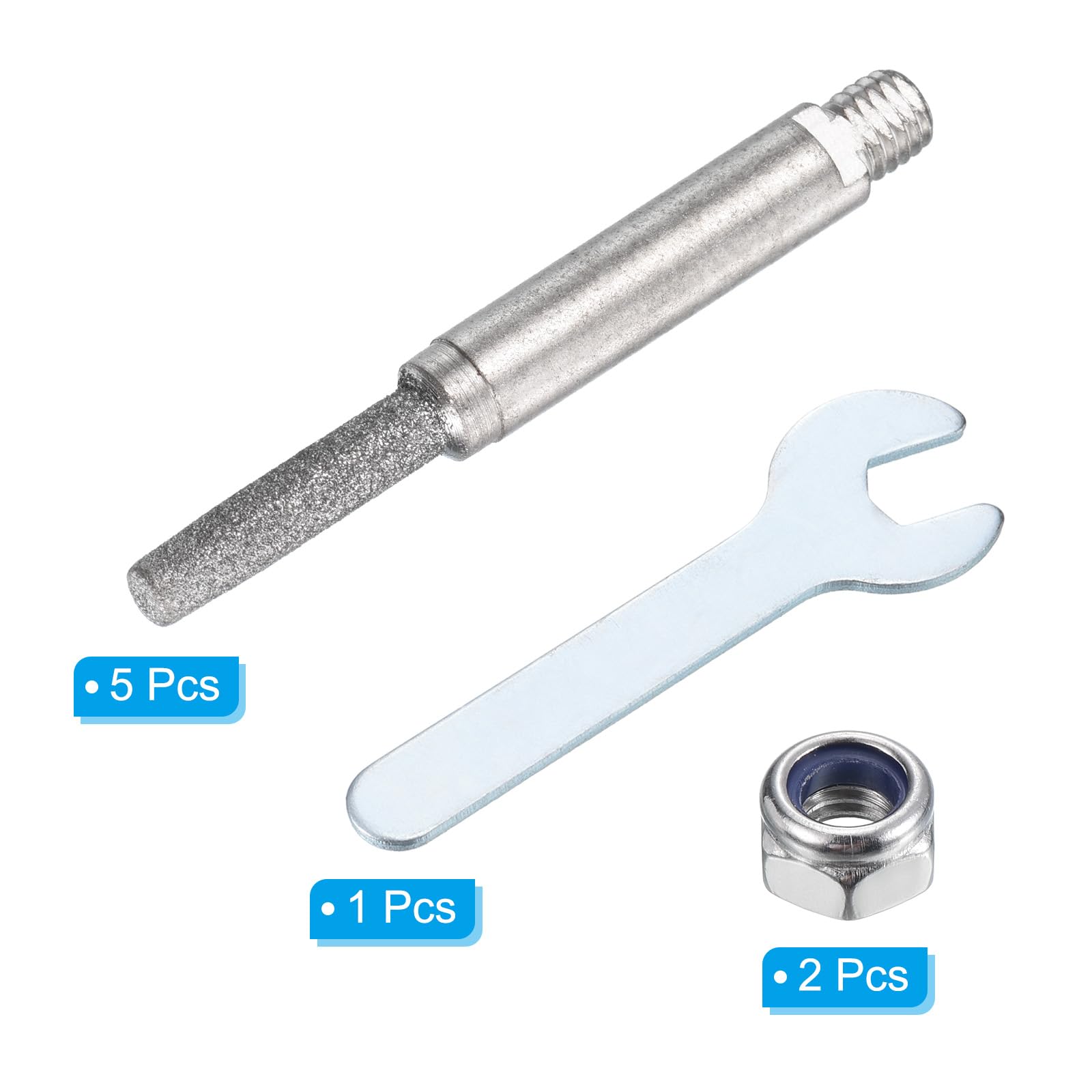 MAFNIO Affûteur De Tronçonneuse Diamant 5 Pièces, Meule à Meule Revêtue