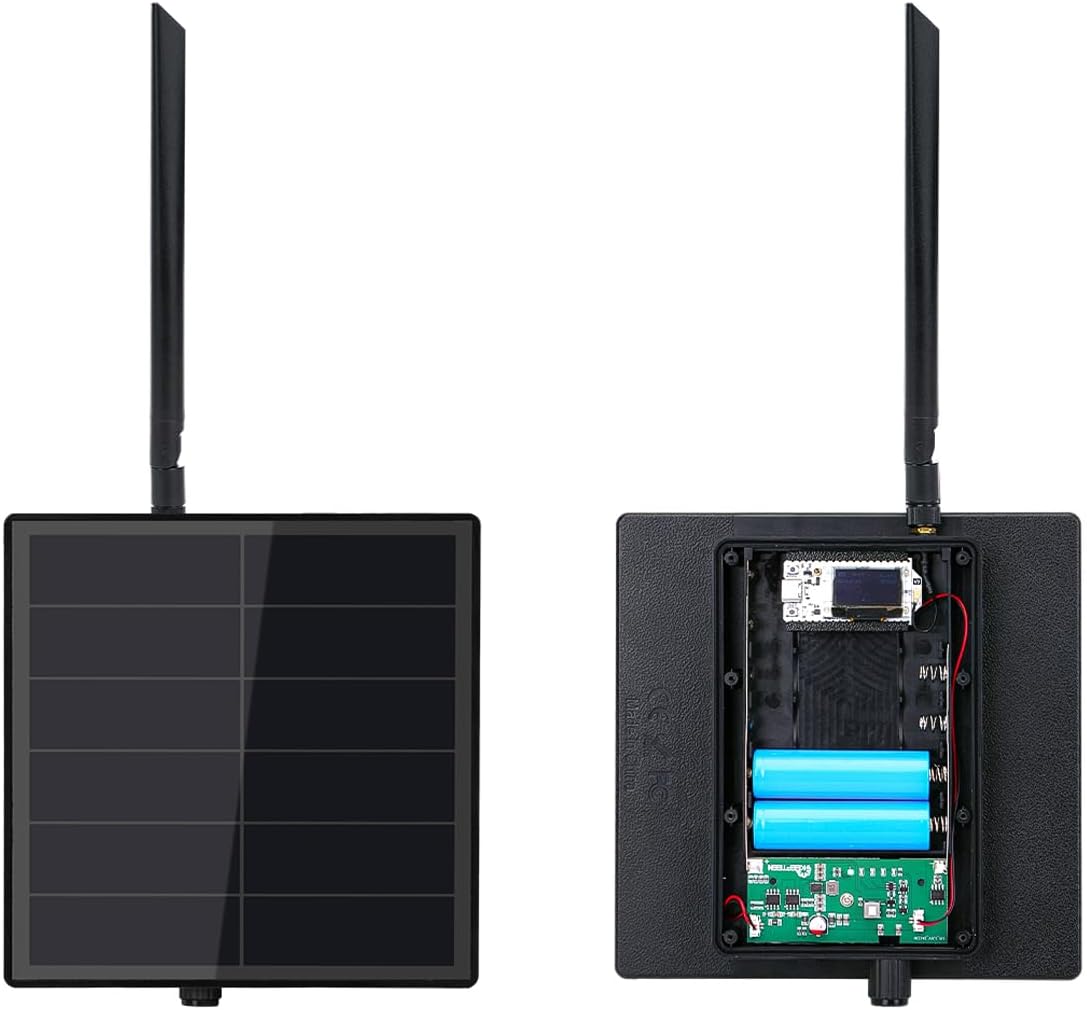KEEPTEEN D5 Solar Lora Meshtastic Mesh Node Repeater 5w BC Solar Panel Bult in Heltec ESP32 V3 Lora WiFi Bluetooth 5200mAh Battery
