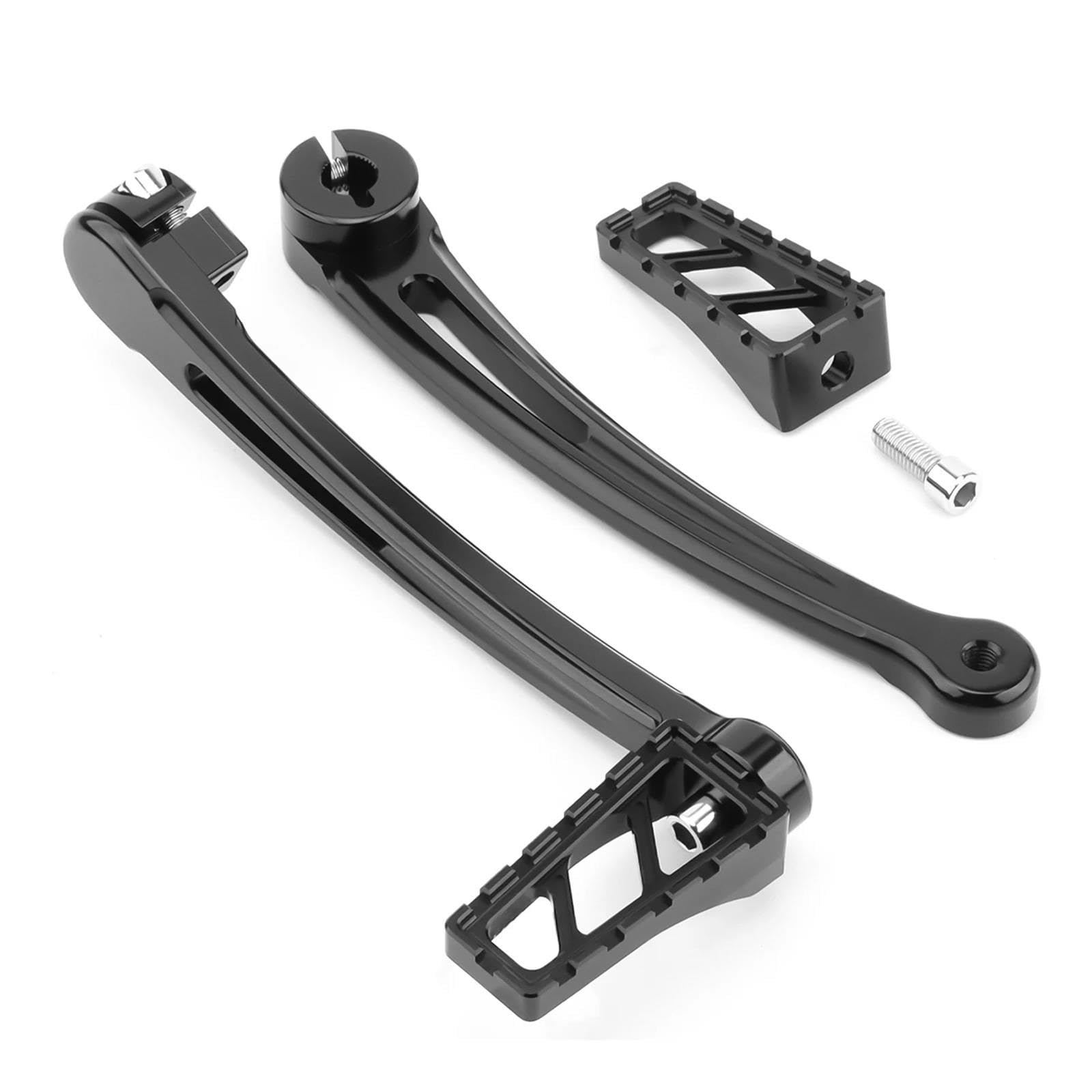 Repose-pieds de moto noir et leviers talon orteil de haute précision pour Softail Slim