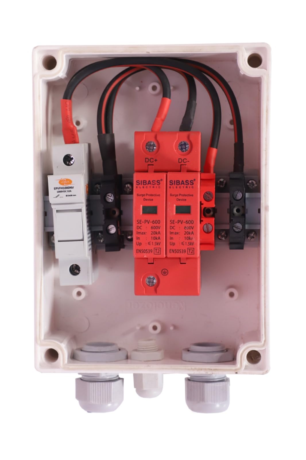 DC DISTRIBUTION BOX DCDB 1 IN 1 OUT DC Fuse 25 A, SPD 600 V DC ARRAY JUNCTION BOX