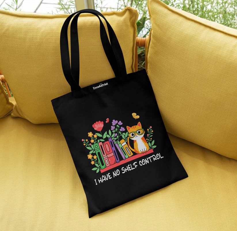 Image of TrendoPrint Reusable Shopping Bag Canvas Tote Bag for Grocery, College, Office & Shoulder Handbag Travel Bag for Men and Women (14x16 inches)
