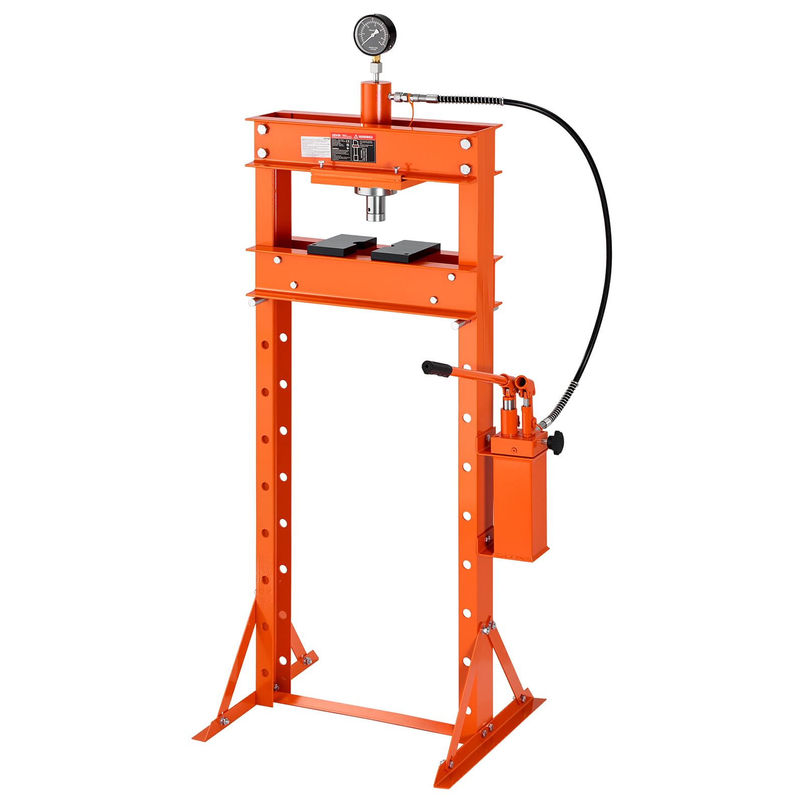 VEVOR 20-Ton Hydraulic Shop Press, H-Frame Shop Press with Two-Speed Pump