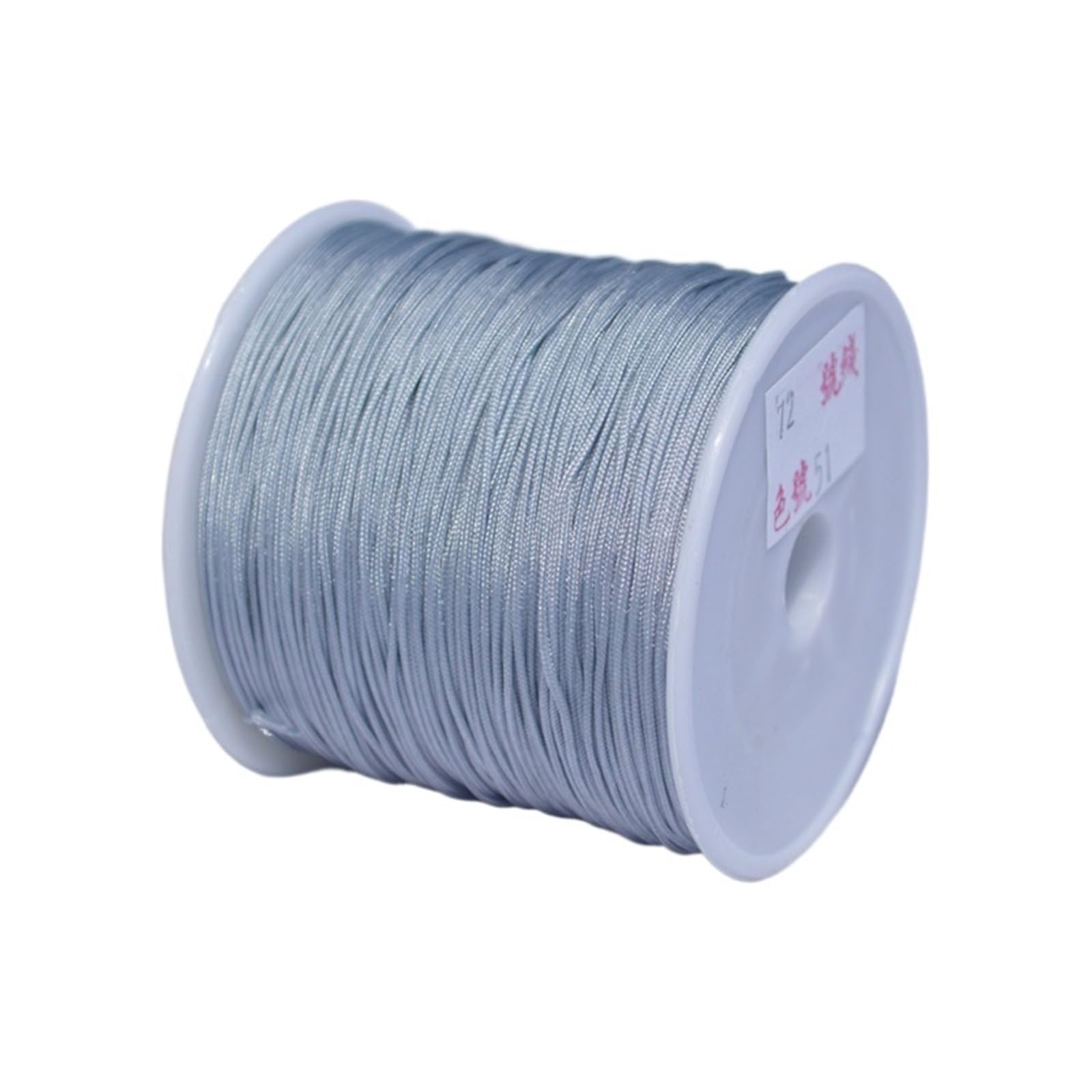 Nylon Cord Thread 6pcs 0.5mm Nylon Satin Cord Knotting Thread for DIY Bracelet Necklace Jewelry Kumihimo Craft Making for Bracelets Macrame(Gray)