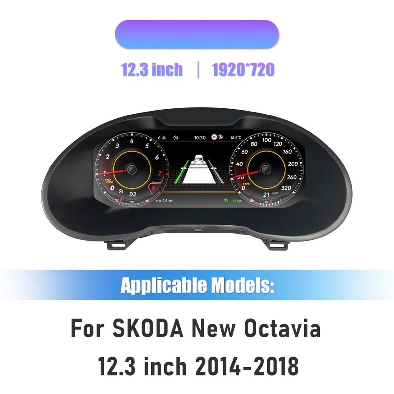 Cyfrowy miernik Do T6.1 | Cyfrowego Zestawu Wskaźników Deski Rozdzielczej Octavia