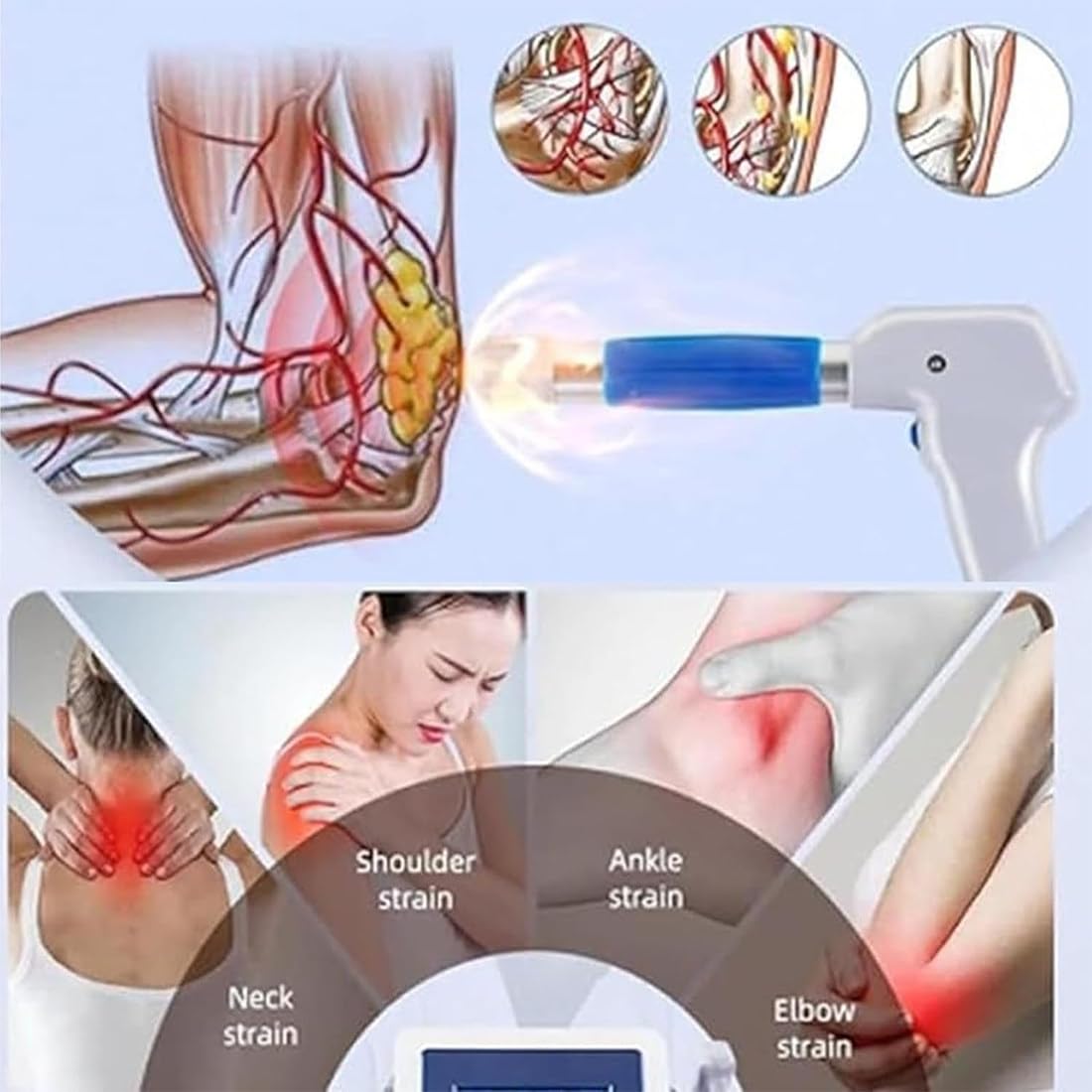 LYDZUSDP Shockwave ED Therapy Machine Pneumatic Joint and Muscle Pain Relief Massager Extracorporeal Shock Wave Device for Erectile Dysfunction Ed Treatment