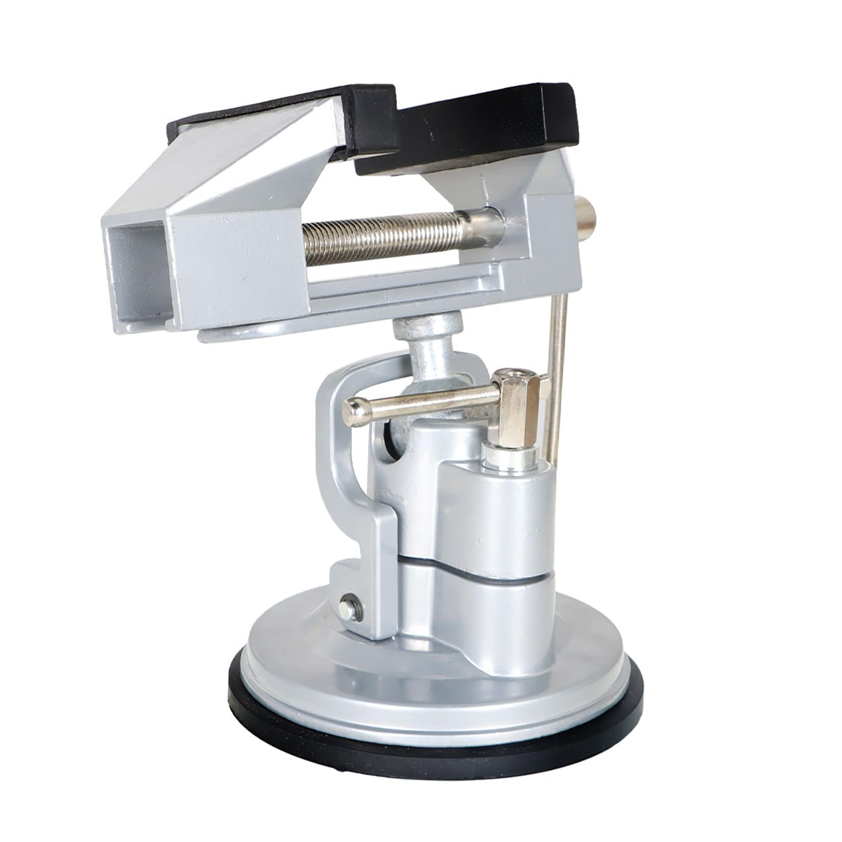 findmall Suction Vacuum Base Vise Portable Base Vise 3.15" Jaw Width Pivots Multi-Angle Rotate 360° Fit for Various Smooth Work Surfaces