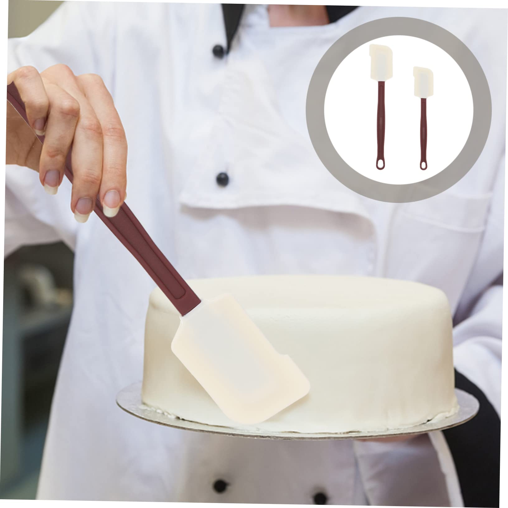 2 Ensembles Spatules Silicone Rouge Lot De Ustensiles De Cuisine Pour Résistantes À Haute Température Faciles 2 Pièces * 2