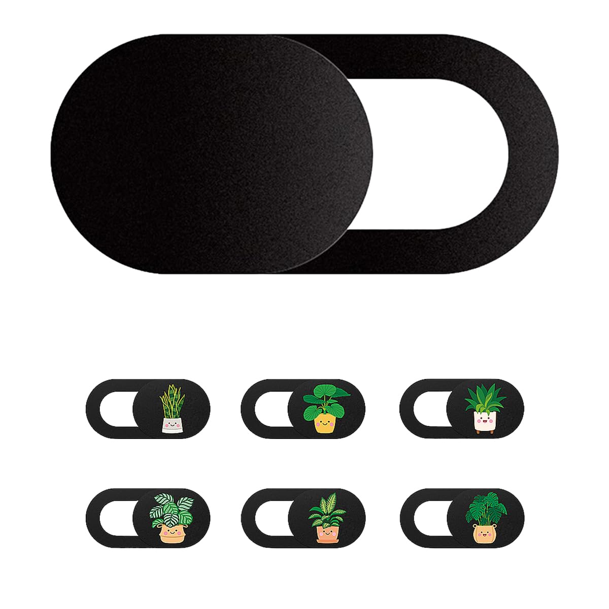 Mizi Webcam Privacy Cover Slide [6 Pack], Cute Camera Blocker Sticker, Protect Your Privacy and Security for Computer, Laptop, Tablets & Phones - Plant-image-25