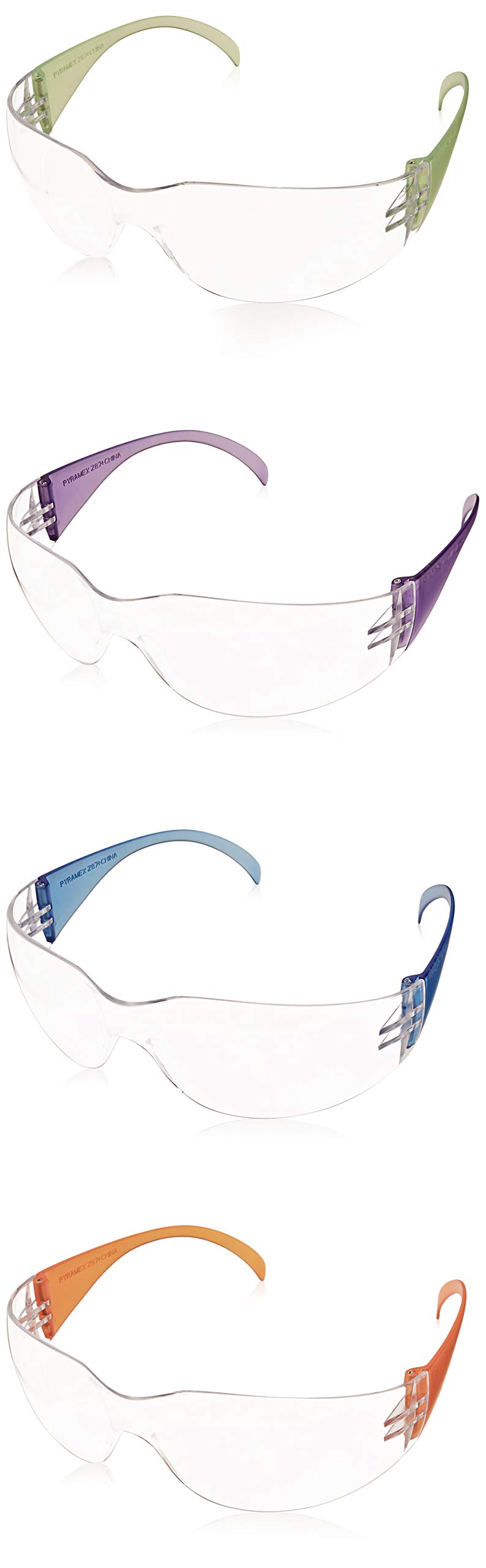 Pyramex Intruder Sicherheit Eyewear, Multi Color Frames/Clear-Hardcoated Lens