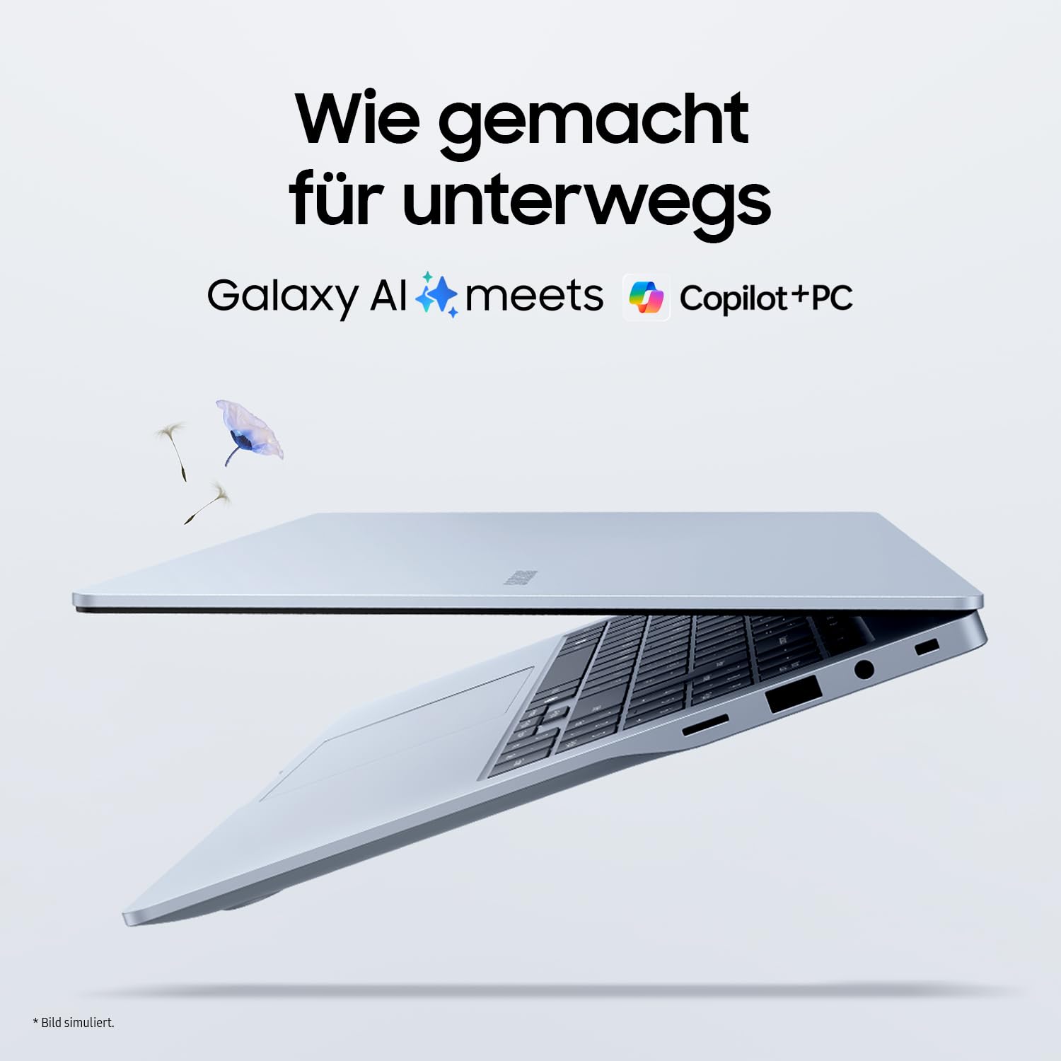 Samsung Galaxy Book4 Edge AI-Laptop, 15,6 Zoll, 16GB RAM, Snapdragon X Plus, 512GB, Copilot+ PC, Sapphire Blue