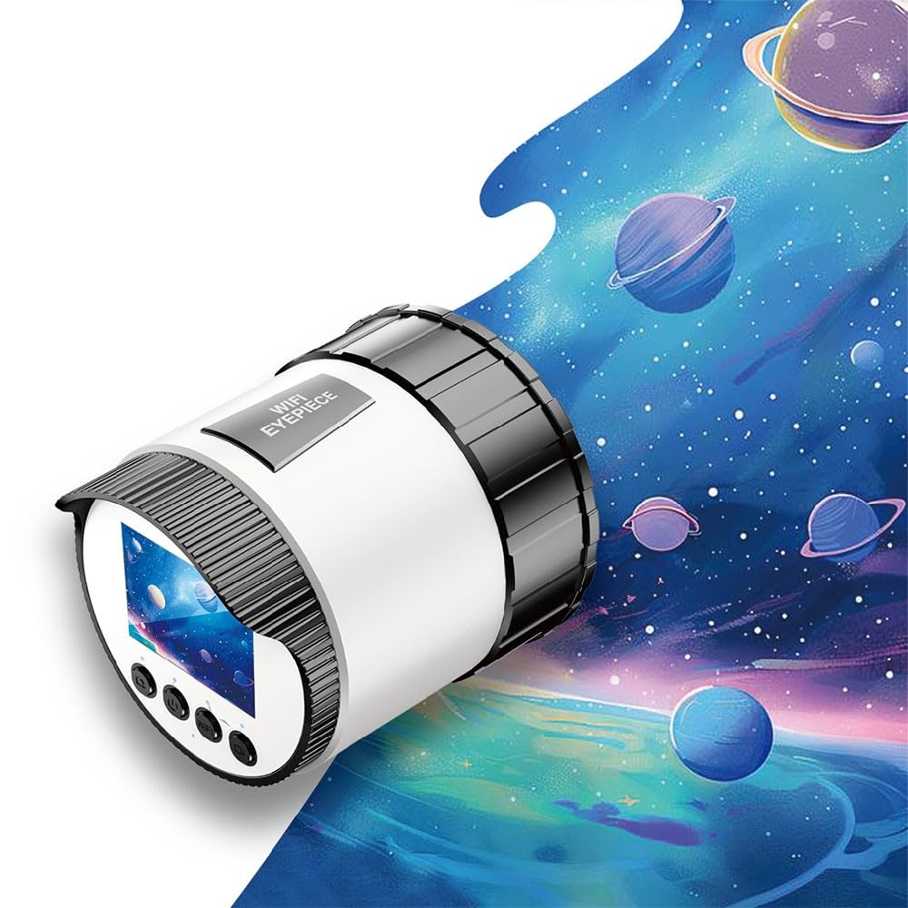 Cámara ocular 2K HD WiFi para astronomía y microscopia, se adapta a dispositivos ópticos de 2.0 pulgadas, batería de 150 minutos, almacenamiento expandible hasta 256 GB