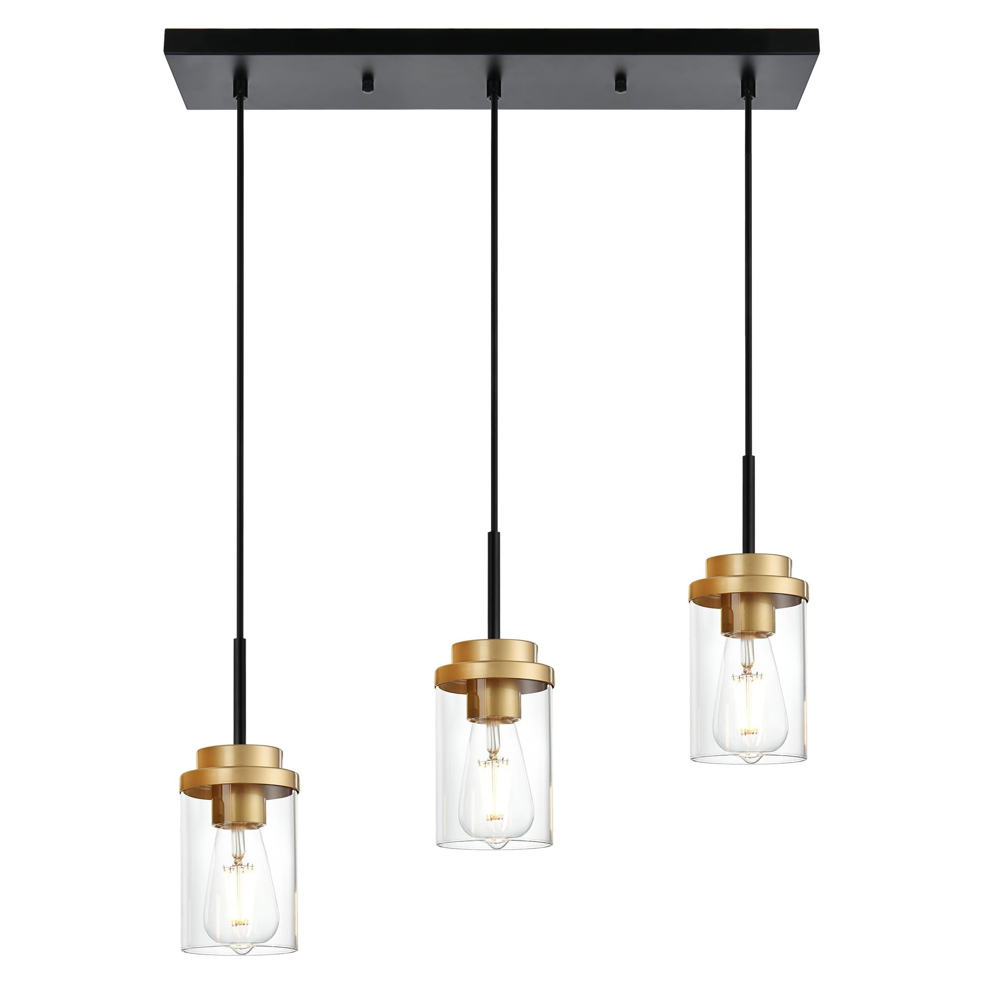 MELUCEE 3 Lights Linear Chandelier Black Finish, 20.5 Inches Length — Amazon image 20