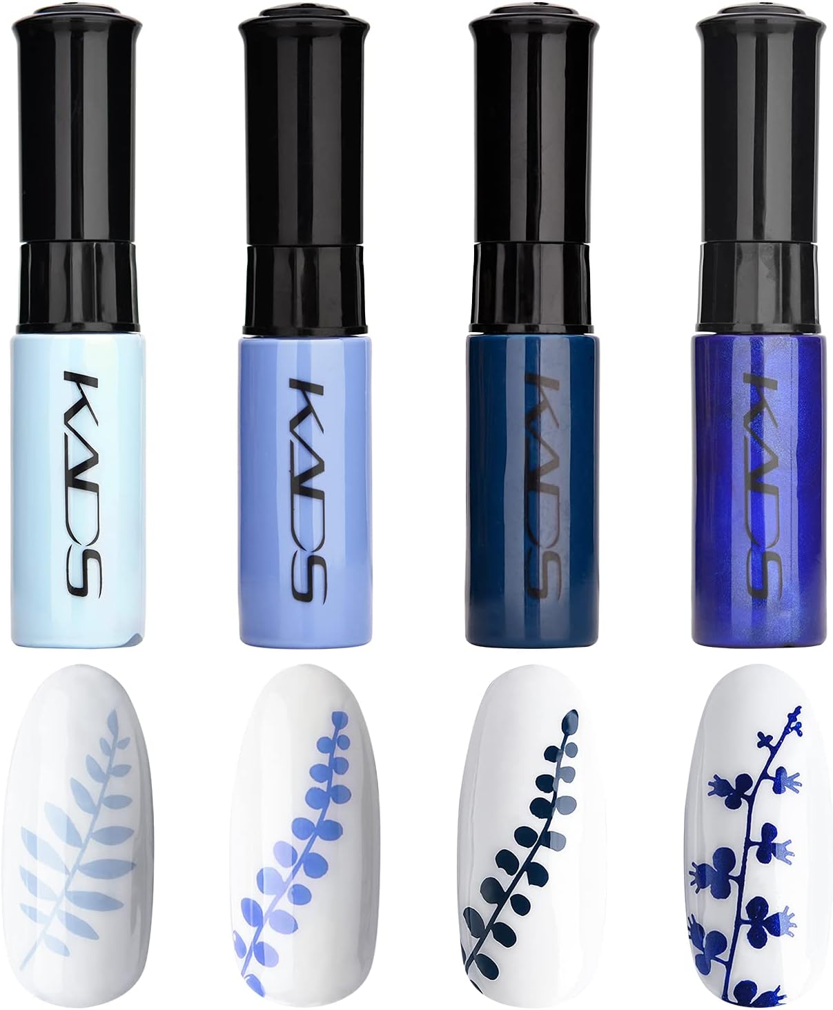 4 Colors Nail Polish Set Stamping Polish Detailed Painting Plastic Bottle Colourful Pigment Nail Art DIY Manicure Design Drawing Tool 10ml (4P-10)
