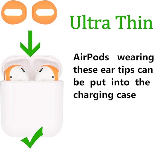 Miniatura 2 de (Ajuste en el estuche) 4 pares de auriculares de silicona de goma superfinos de repuesto y cubre la piel para Apple AirPods o auriculares EarPods (2