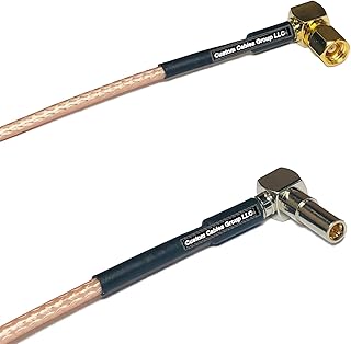 1 feet RG316 SMC Female Angle to MS162 Male Angle RF Pigtail Coaxial Cable