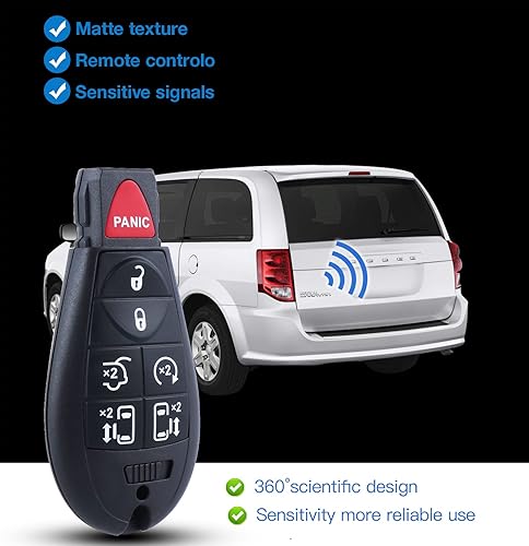 Miniatura 6 de Reemplazo de entrada sin llave compatible con Chrysler Town y Country Dodge Grand Caravan 2008 2009 2010 2011 2012 2013 2014 2015 2016 2017 2018
