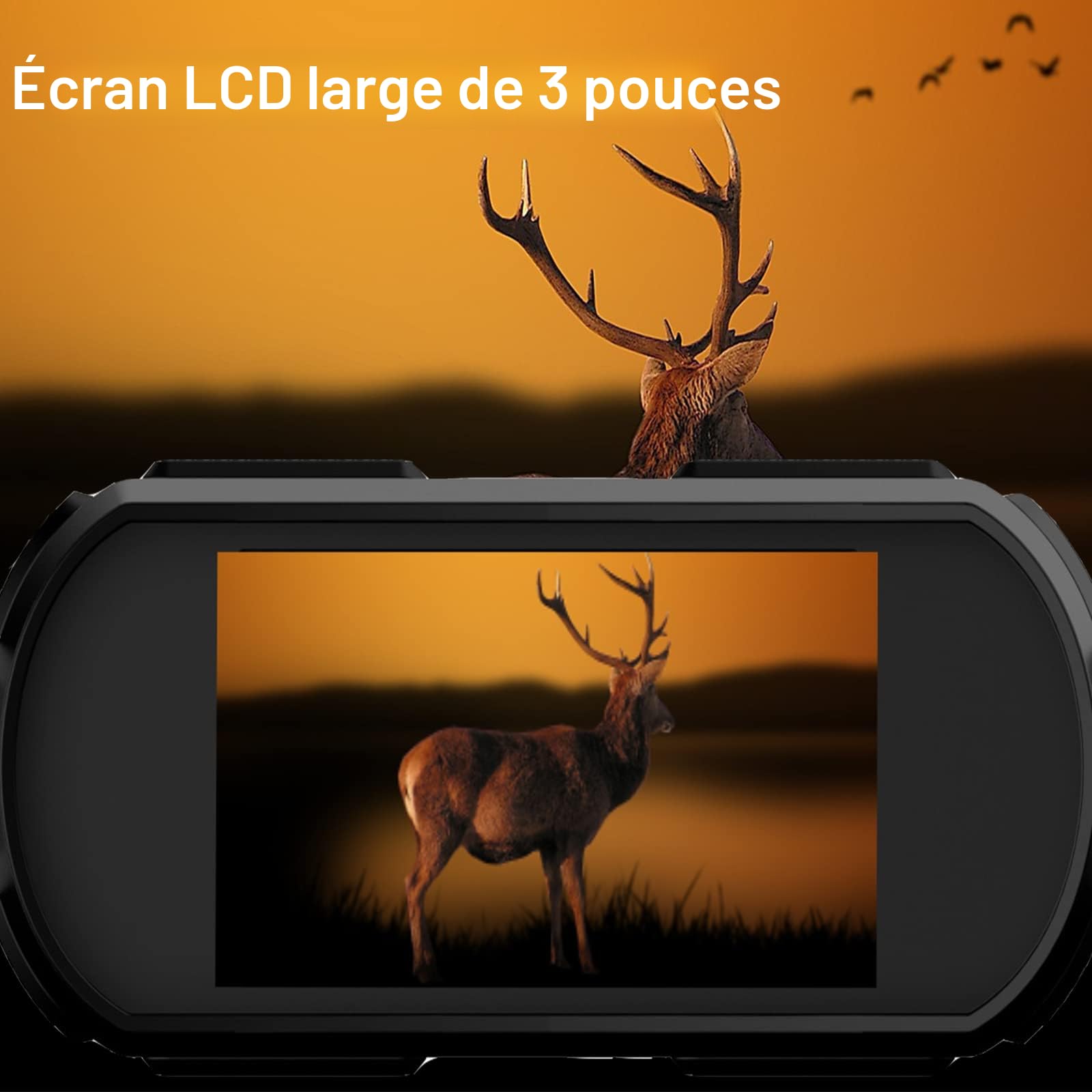 Jumelles Vision Nocturne Carte Mémoire 32GB Incluse, Portée 300m par Vision Infrarouge, Zoom Numérique 8X et Batterie Rechargeable 4000mAh – Idéales pour la Chasse, le Camping et l'Exploration