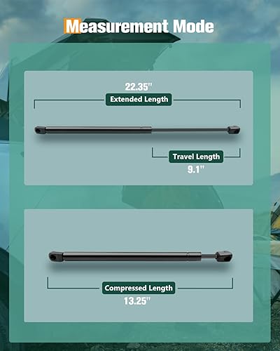 Vista 61 de SCITOO PM1017 - Soportes de elevación de 17.8 pulgadas para Hyundai Santa Fe 2007-2012 trasero izquierdo y derecho Liftgate Shock Struts 2pcs