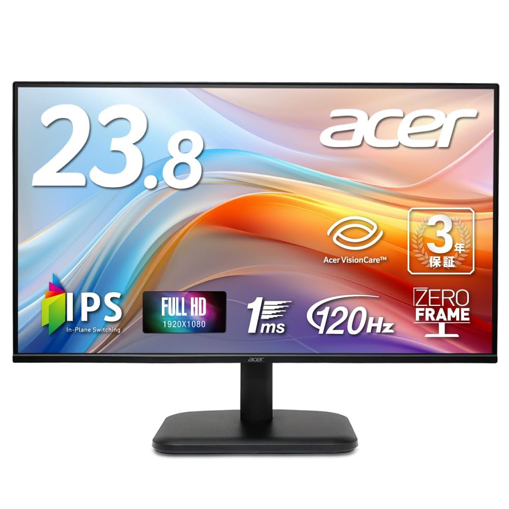 23.8インチ 薄型FHD モニター + アーム 多少の値下げ可 Amazon.co.jp: Acer モニター 23.8インチ フルHD 非光沢 120Hz