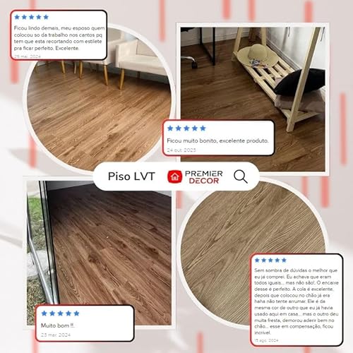 Premier Decor, Piso vinílico autocolante amadeirado Carvalho (10m²)