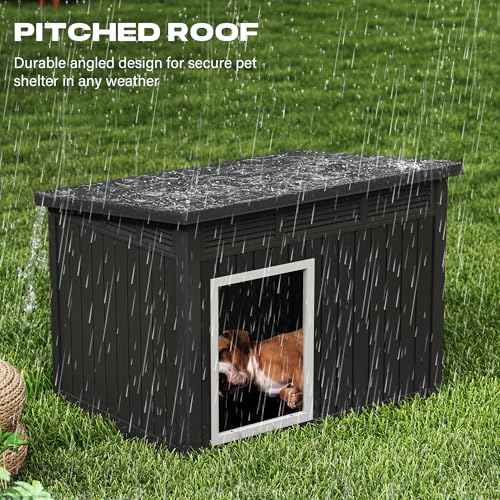 image for Fancyango Large Weatherproof Dog House with Removable Roof for Indoor 