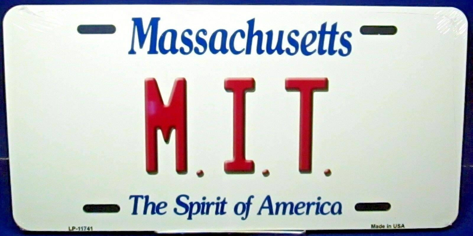 Biopracess M.I.T. License Plate. Massachusetts License plate sign 6x12 inches