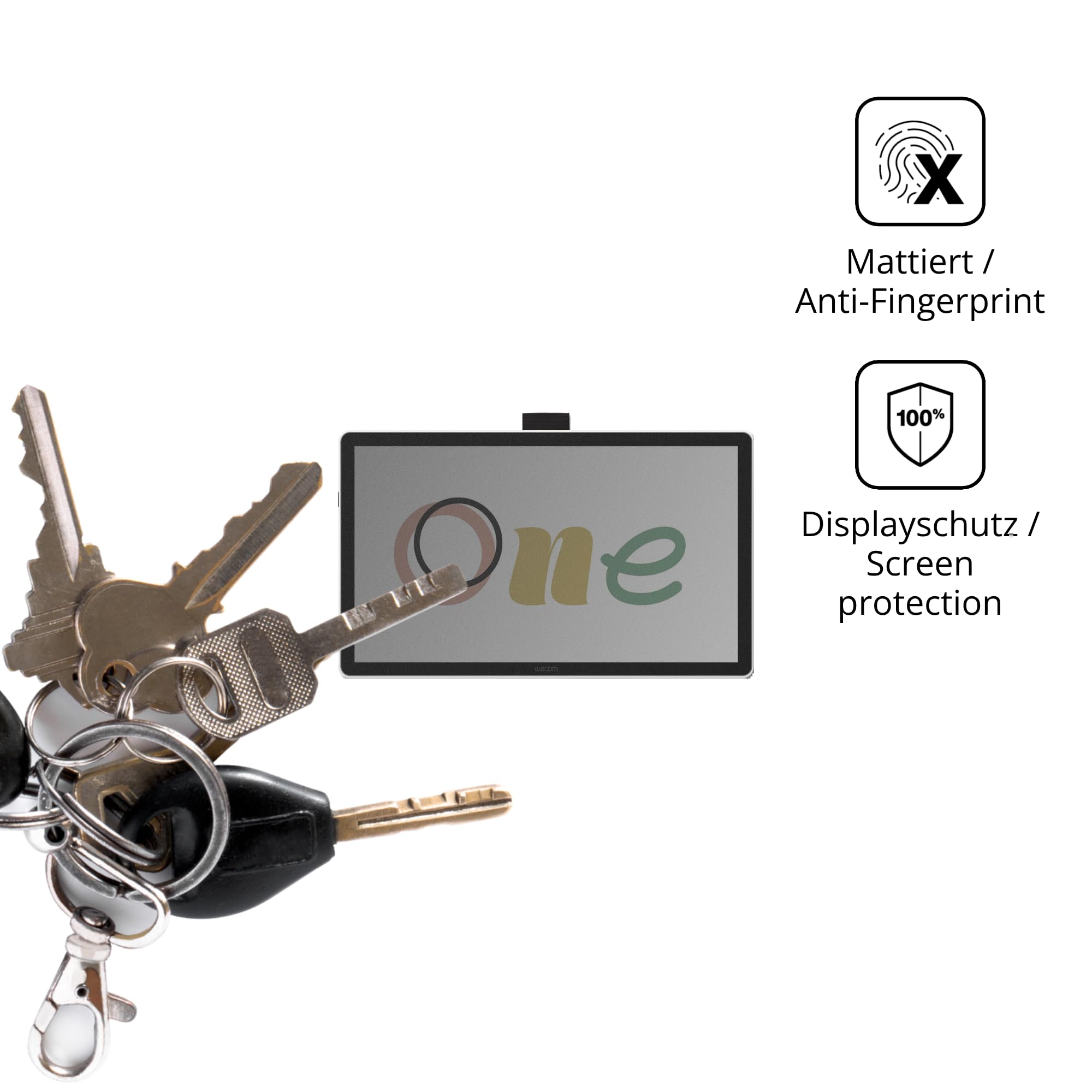 dipos Protector de Pantalla Antiespía para Wacom One 14 | Película protectora mate, filtro de privacidad 4 vías, ajuste perfecto, antiarañazos, sin burbujas, autoadhesivo