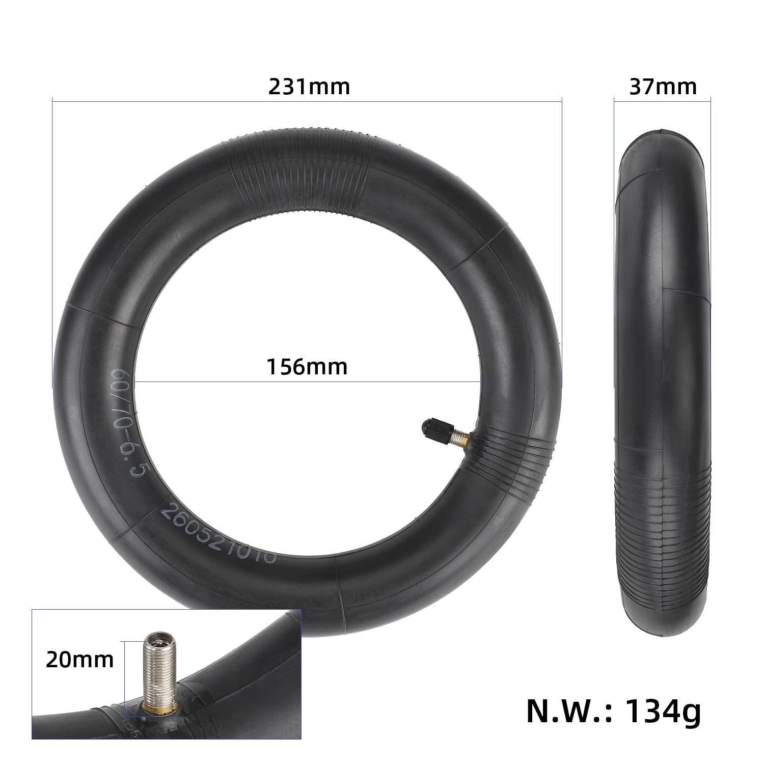 Pneu extérieur et intérieur 60/70-6,5 pour Segway-Ninebot F2 Pro D, E3 ProD, Xiaomi 4 Pro Gen2, Ninebot Max G30, G30D, G30D2, Xiaomi 5/5 Pro/5 Max, accessoires de scooter électrique, roues de rechange