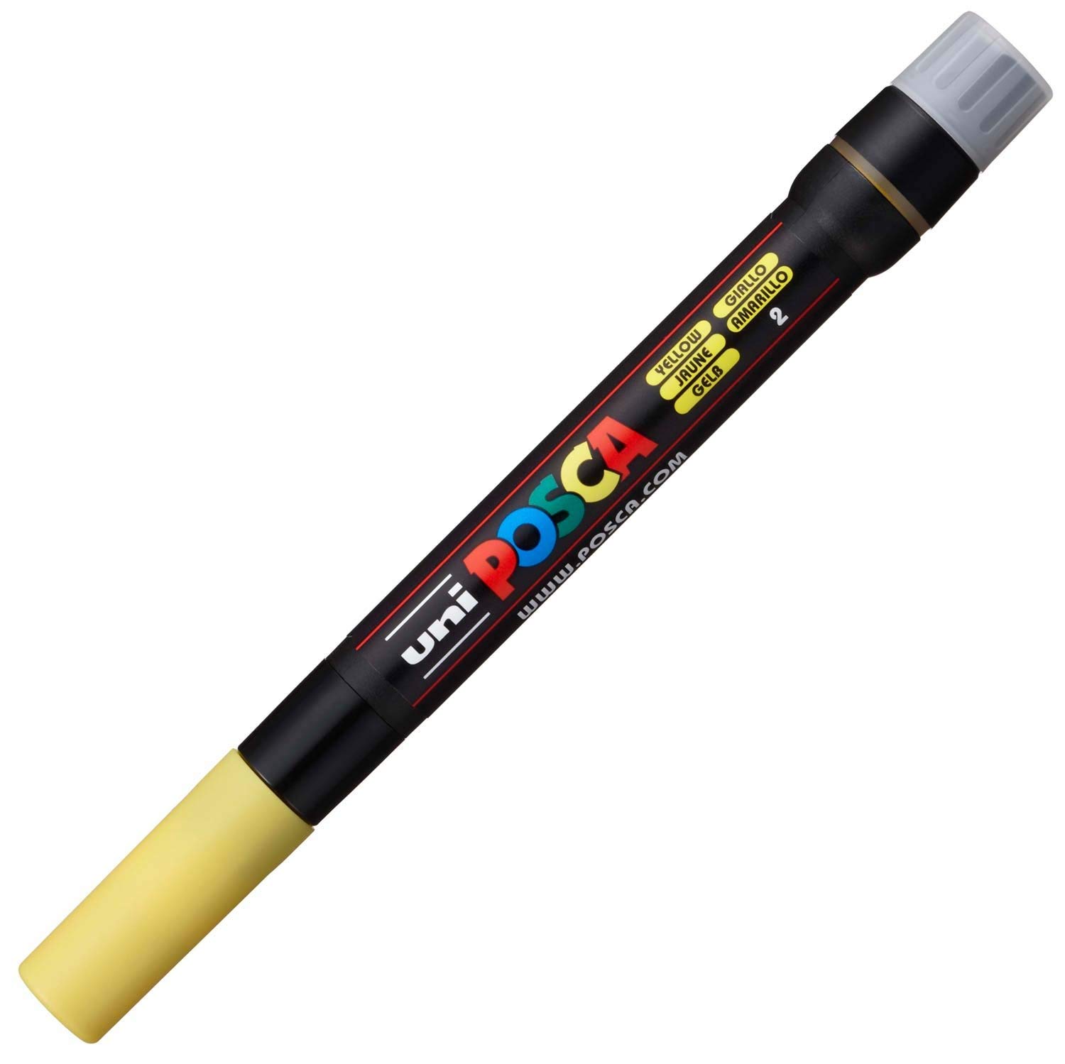 Uni-Ball 181607 - Marcador POSCA con punta de pincel, amarillo