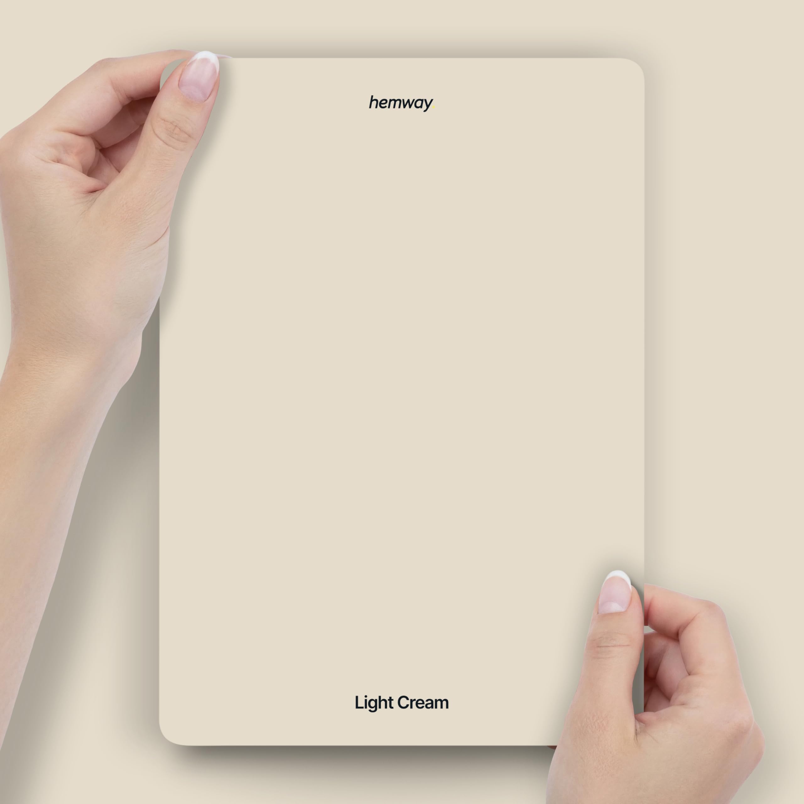 Hemway Light Cream Peel & Stick Sample Chalk Paint | A5 Accurate Colour Swatch, Mess-Free Alternative to Paint Tester Pots, Easy To Use, Eco-friendly, for Interior Furniture & Walls