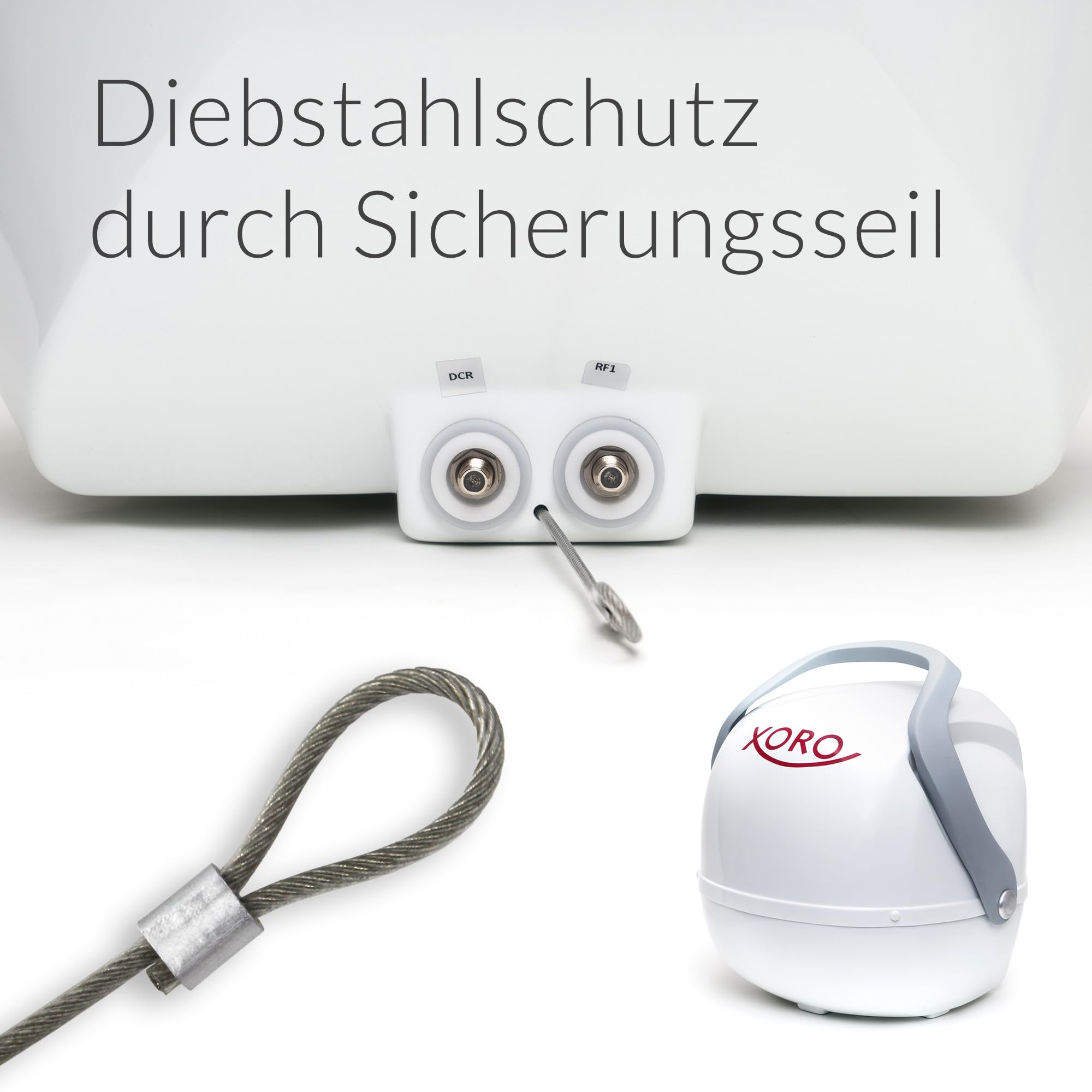 XORO MPA 38 - Vollautomatische Ausrichtung auf den Satelliten per Knopfdruck, Twin LNB, 4 Satelliten vorinstalliert, inkl. Steuerteil, Kabel und Zubehör | Sofort einsatzbereit, automatische Ausrichtung per Knopfdruck, inkl. Steuergerät, Kabel & Zubehör –
