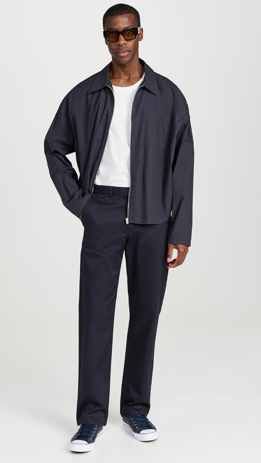 Naked & Famous Denim Men's Straight Chino Navy Stretch Twill Pants - Image 3