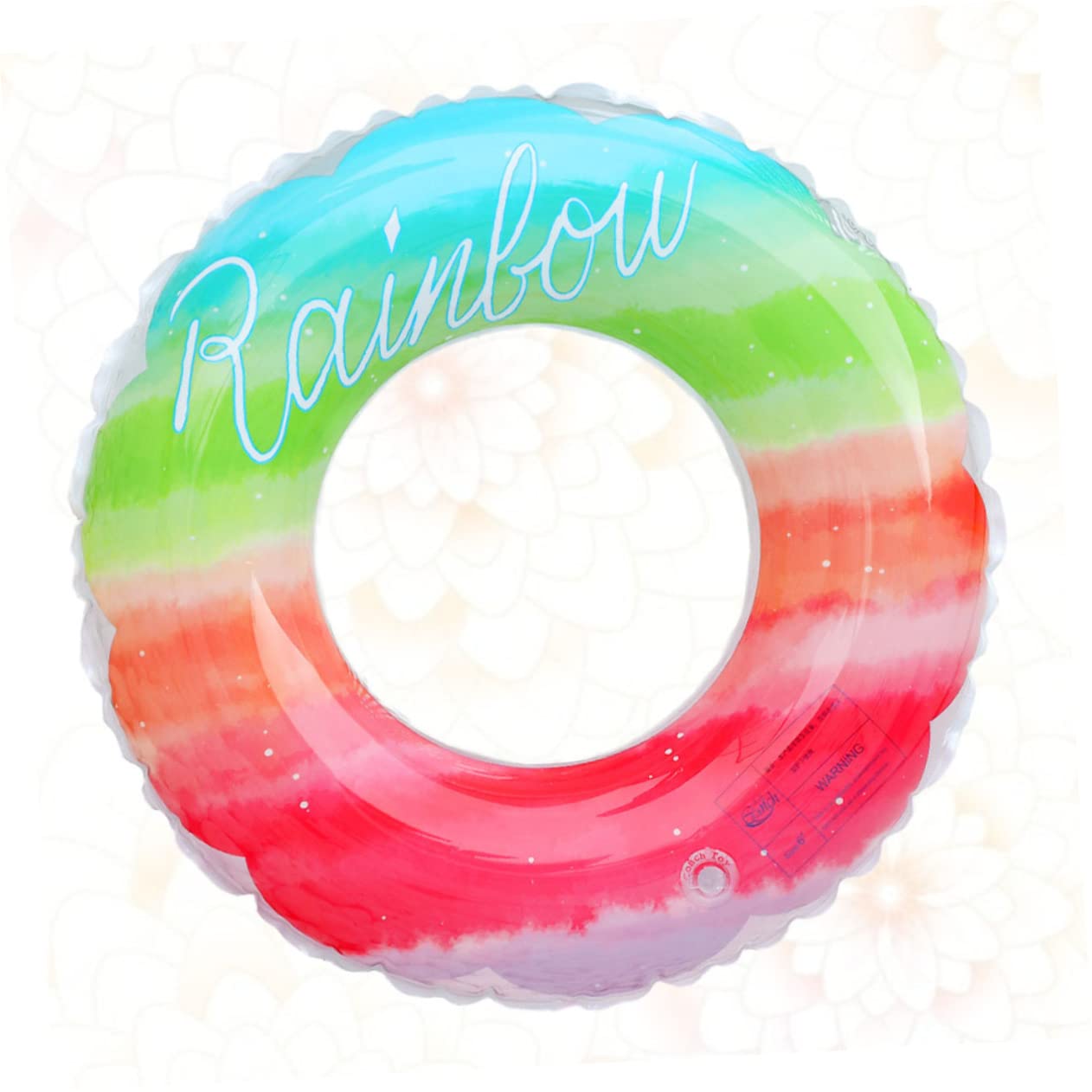 SUPVOX Rainbow Swimming Pool Float Seat Ring for Adults and Easy to Inflate Deflate for Pool Beach and Lake Use Design