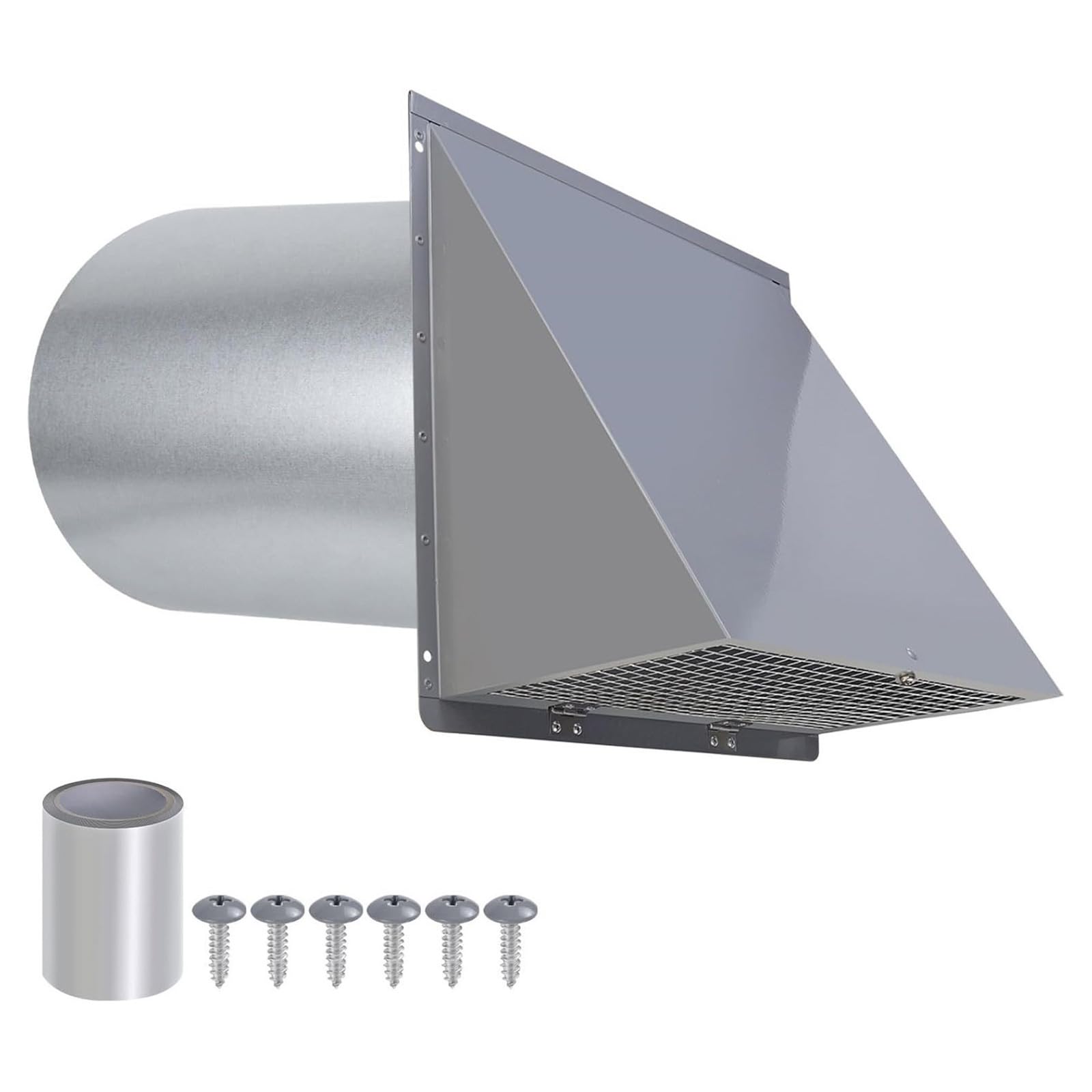 FROMCEO Stainless Steel Air Outlet Exhaust Grille Cover 4inch Exhaust Vent Cover Cap External Extractor for Dryer Accessories Vent Cap