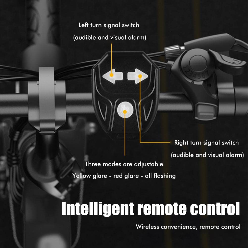 Juego de señales de para Bicicleta, Recargable por USB, Control Remoto inalámbrico, Luces traseras para Ciclismo Nocturno, luz de Advertencia de Seguridad