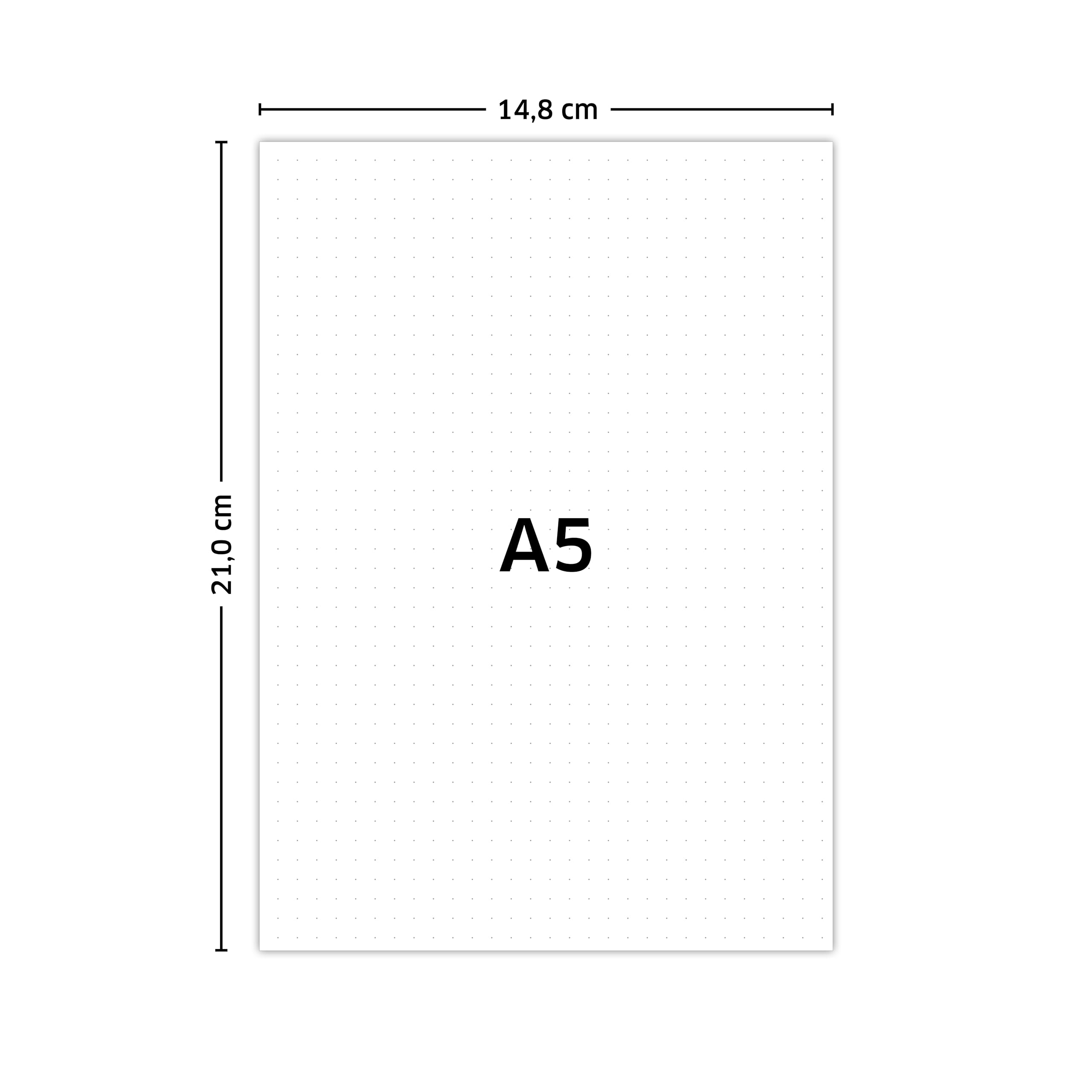 Primus Print Notatniki – zestaw 25 szt. – A5 w kropki – papier 80 g – bloki do pisania, dostępne w zestawie (25, w kropki)