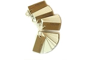 Mini Blank Flash Cards with Binder Ring - 1.25" x 2.5" Set...
