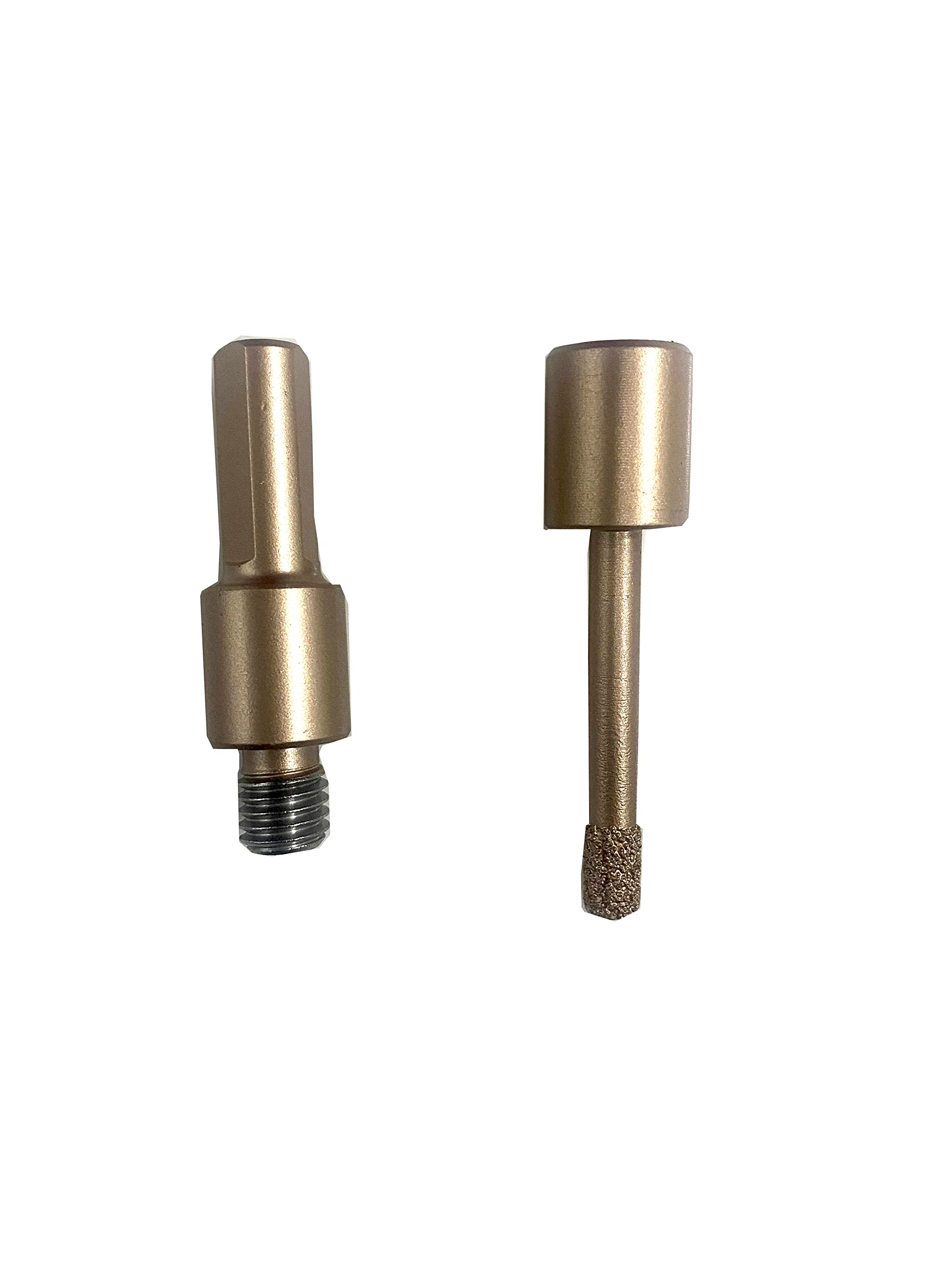 Jon Bhandari Tools 6.5mm (1/4 Inch) 2-in-1 Diamond Core Drill Bit with Adapter – Vacuum Brazed Hole Saw Cutter for Marble, Granite, Tile, Concrete, Stone, Brick – Wet & Dry Drilling for Power Tools