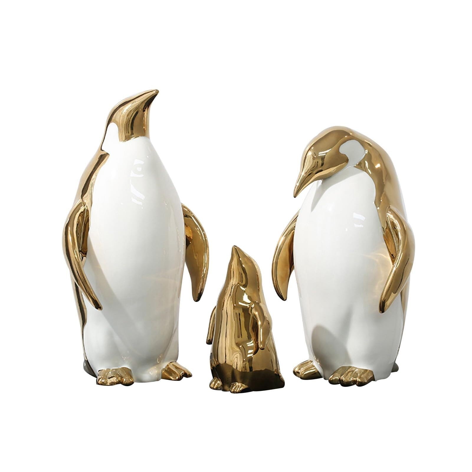 Yofab Zabawne akcesoria biurkowe rzeźba zwierząt dekoracja ceramiczne figurki nowoczesne rzeźby do salonu regał na książki sypialnia biuro wystrój vintage (zestaw złoty)