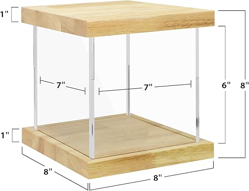 Miniatura 8 de BenchPro Vitrina de acrílico transparente para coleccionables, soporte de exhibición de cubos, a prueba de polvo, vitrina de protección para figuras